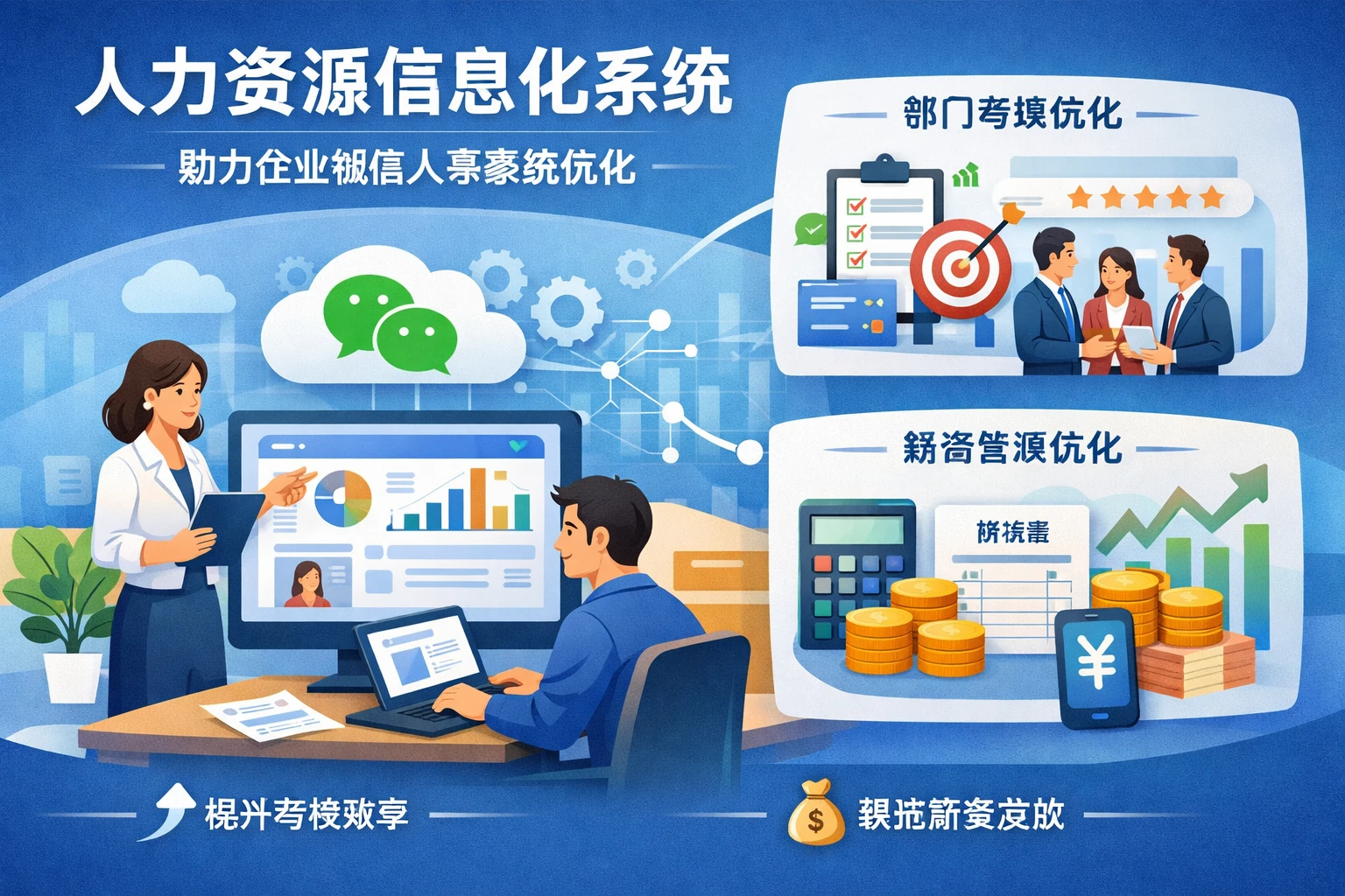 人力资源信息化系统助力企业微信人事系统优化部门考核与薪资管理