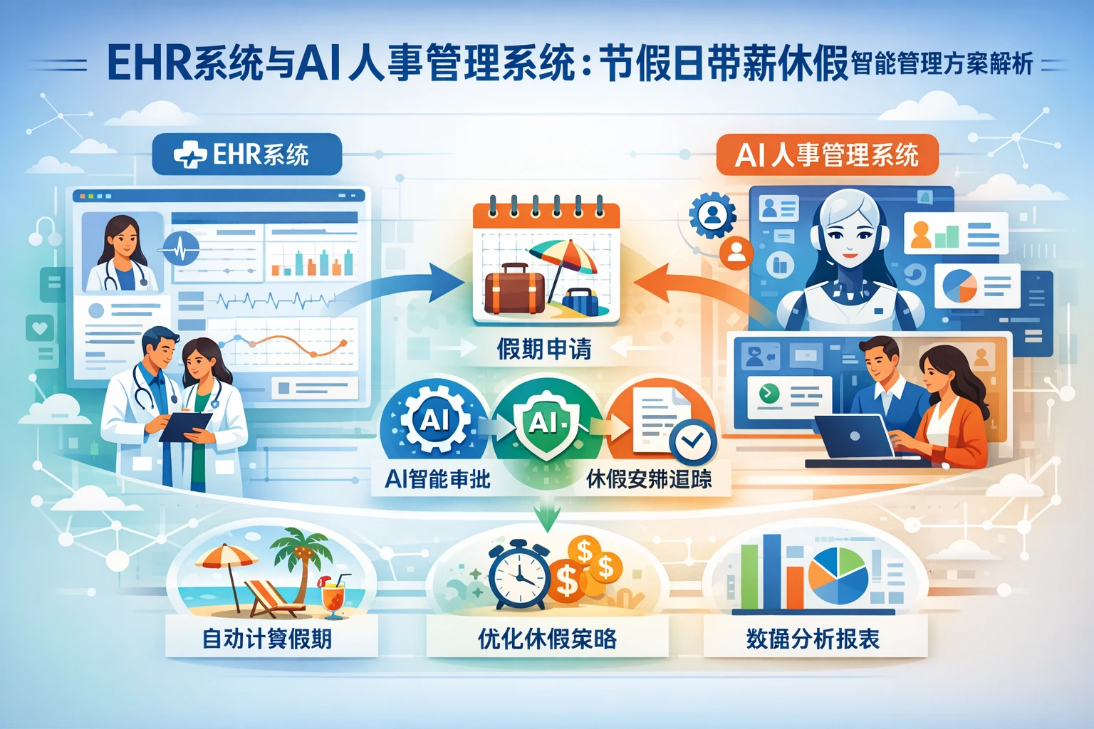EHR系统与AI人事管理系统：节假日带薪休假智能管理方案解析