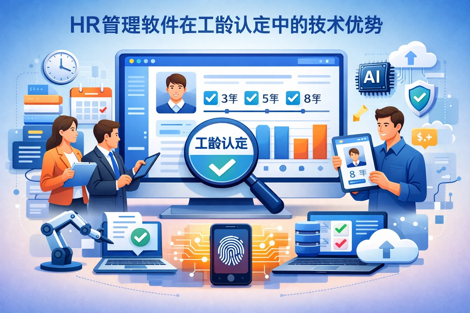 HR管理软件在工龄认定中的技术优势