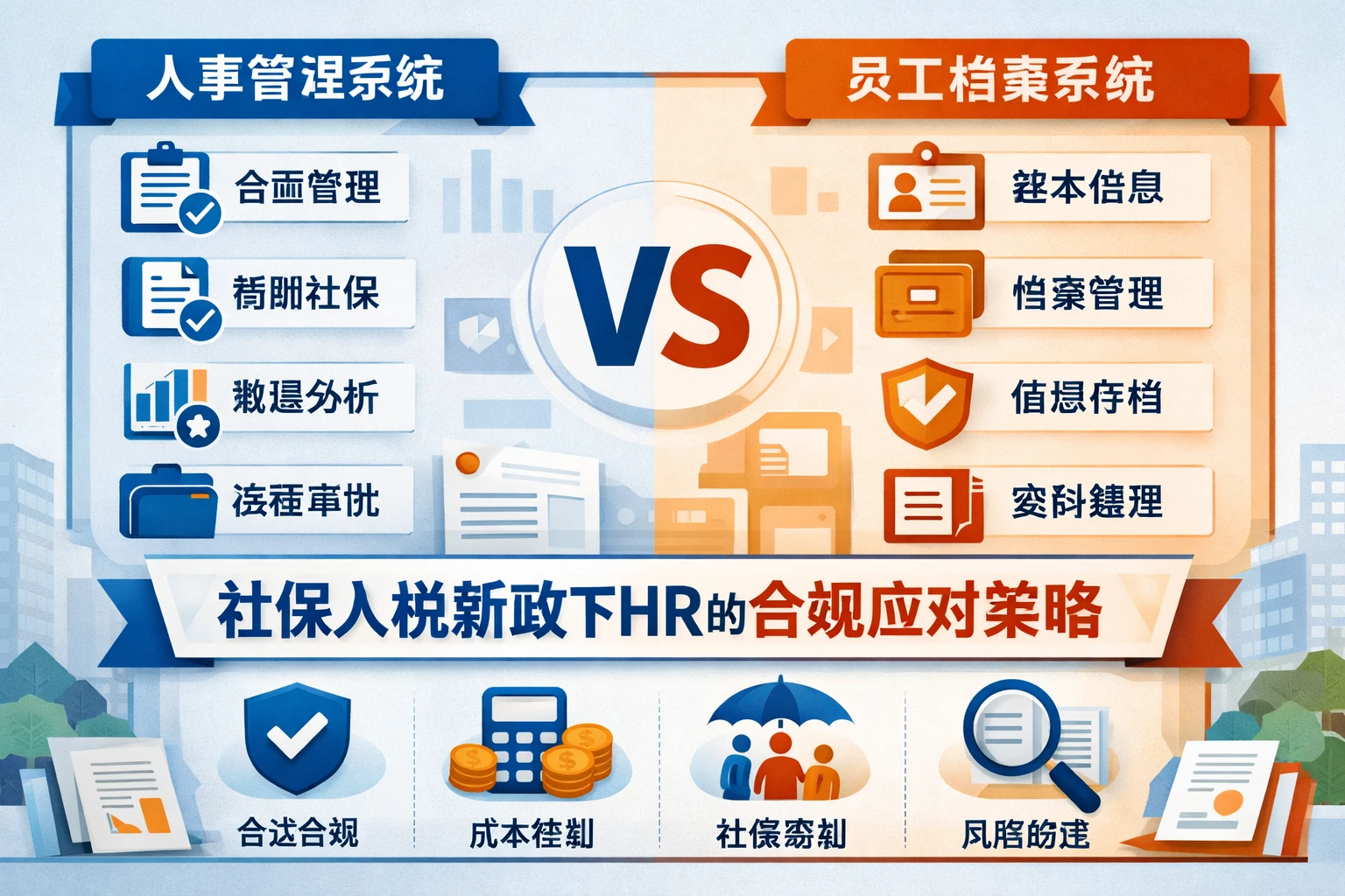 人事管理系统与员工档案系统对比：社保入税新政下HR的合规应对策略