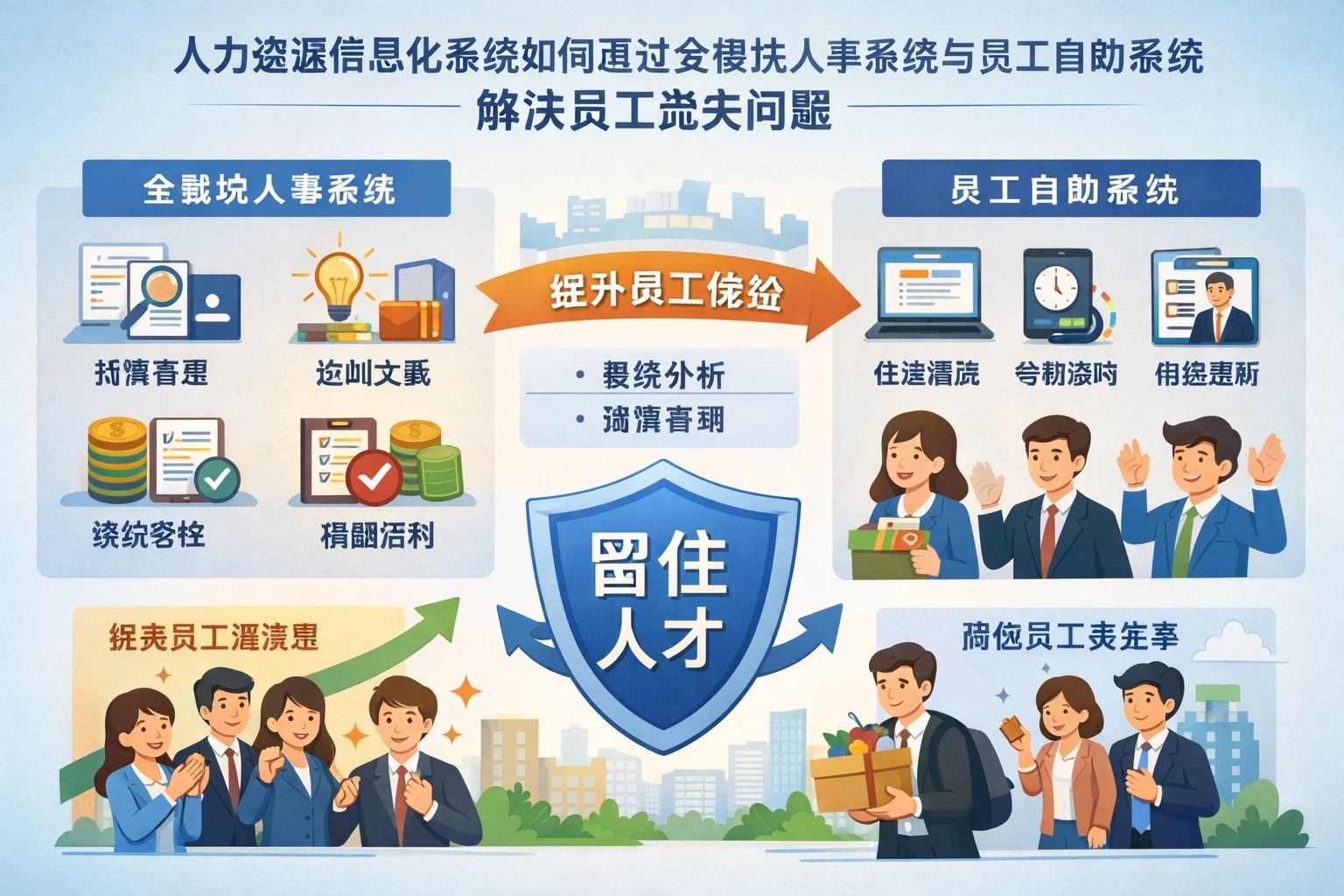 人力资源信息化系统如何通过全模块人事系统与员工自助系统解决员工流失问题