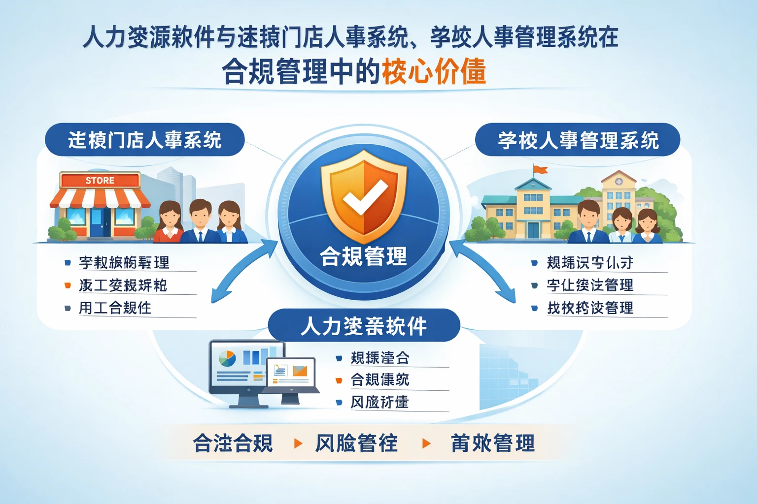 人力资源软件与连锁门店人事系统、学校人事管理系统在合规管理中的核心价值