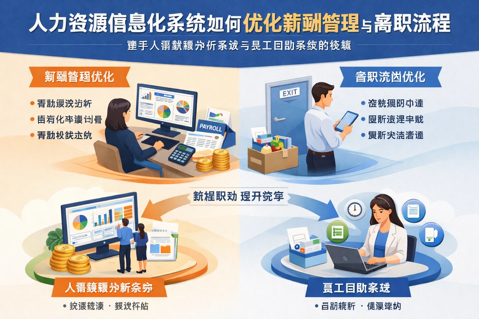 人力资源信息化系统如何优化薪酬管理与离职流程：基于人事数据分析系统与员工自助系统的实践