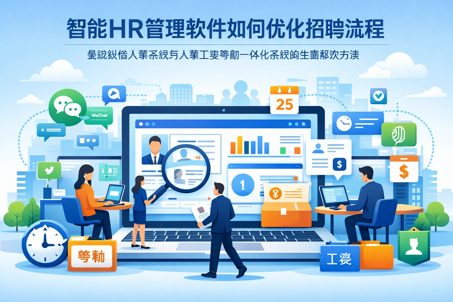 智能HR管理软件如何优化招聘流程：集成微信人事系统与人事工资考勤一体化系统的全面解决方案