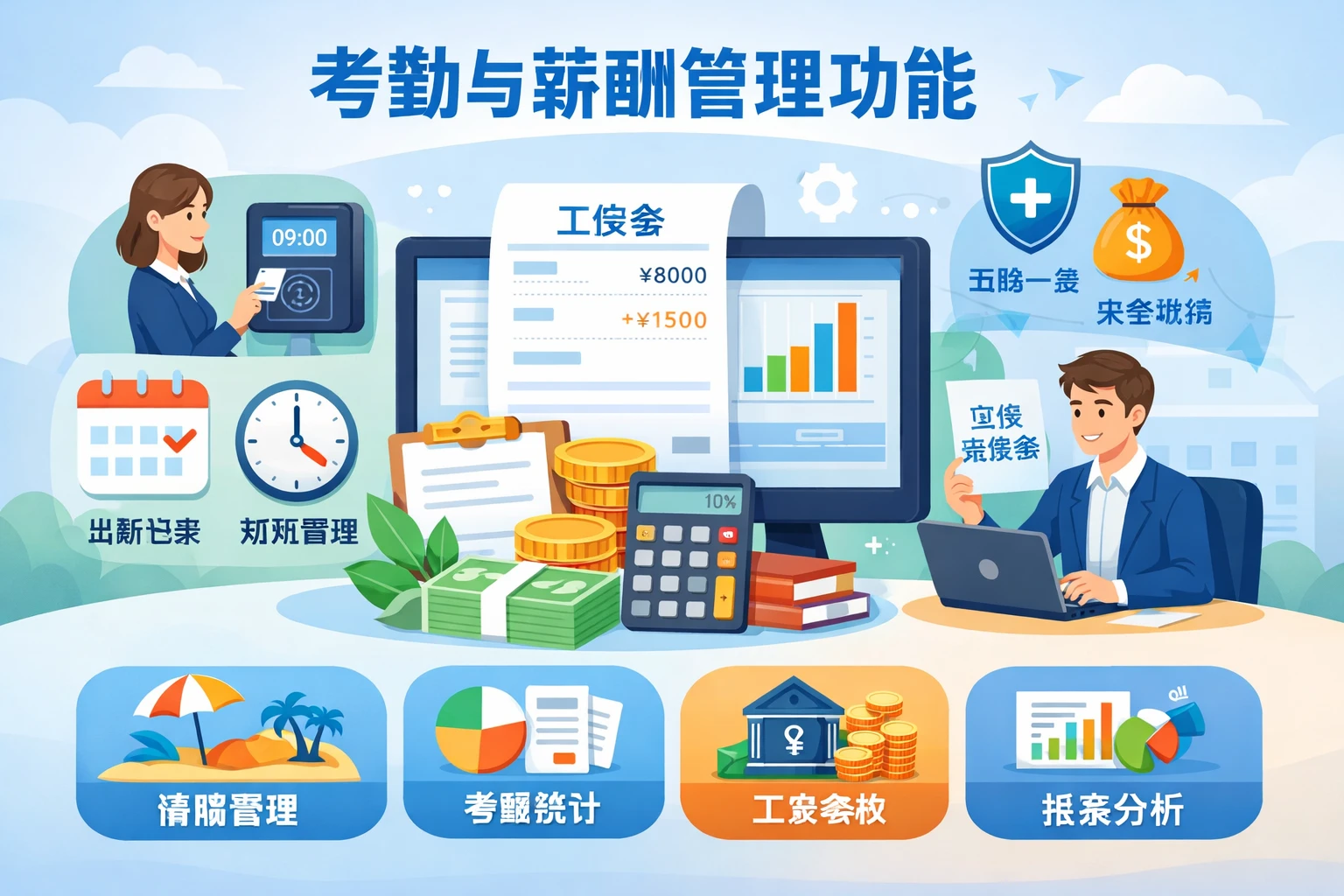 考勤与薪酬管理功能