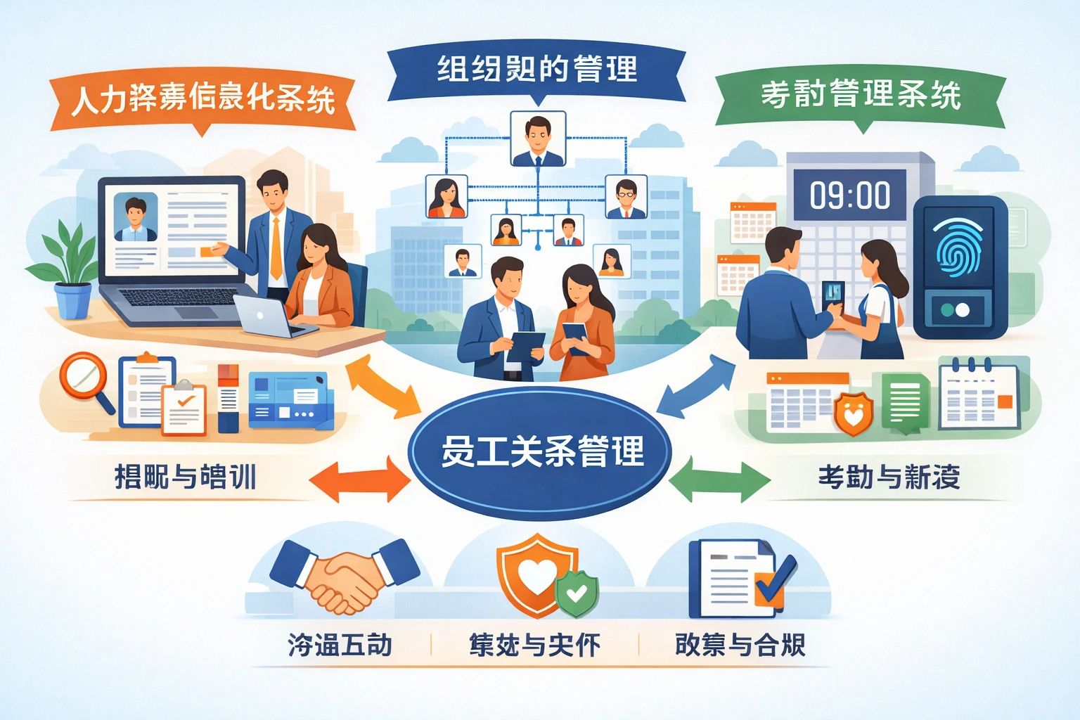 人力资源信息化系统、组织架构管理系统与考勤管理系统在员工关系管理中的关键作用