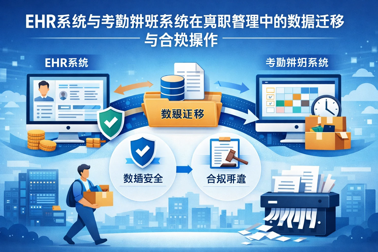 EHR系统与考勤排班系统在离职管理中的数据迁移与合规操作