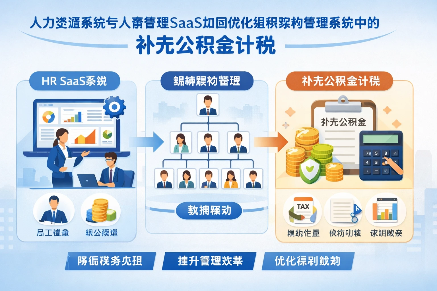 人力资源系统与人事管理SaaS如何优化组织架构管理系统中的补充公积金计税