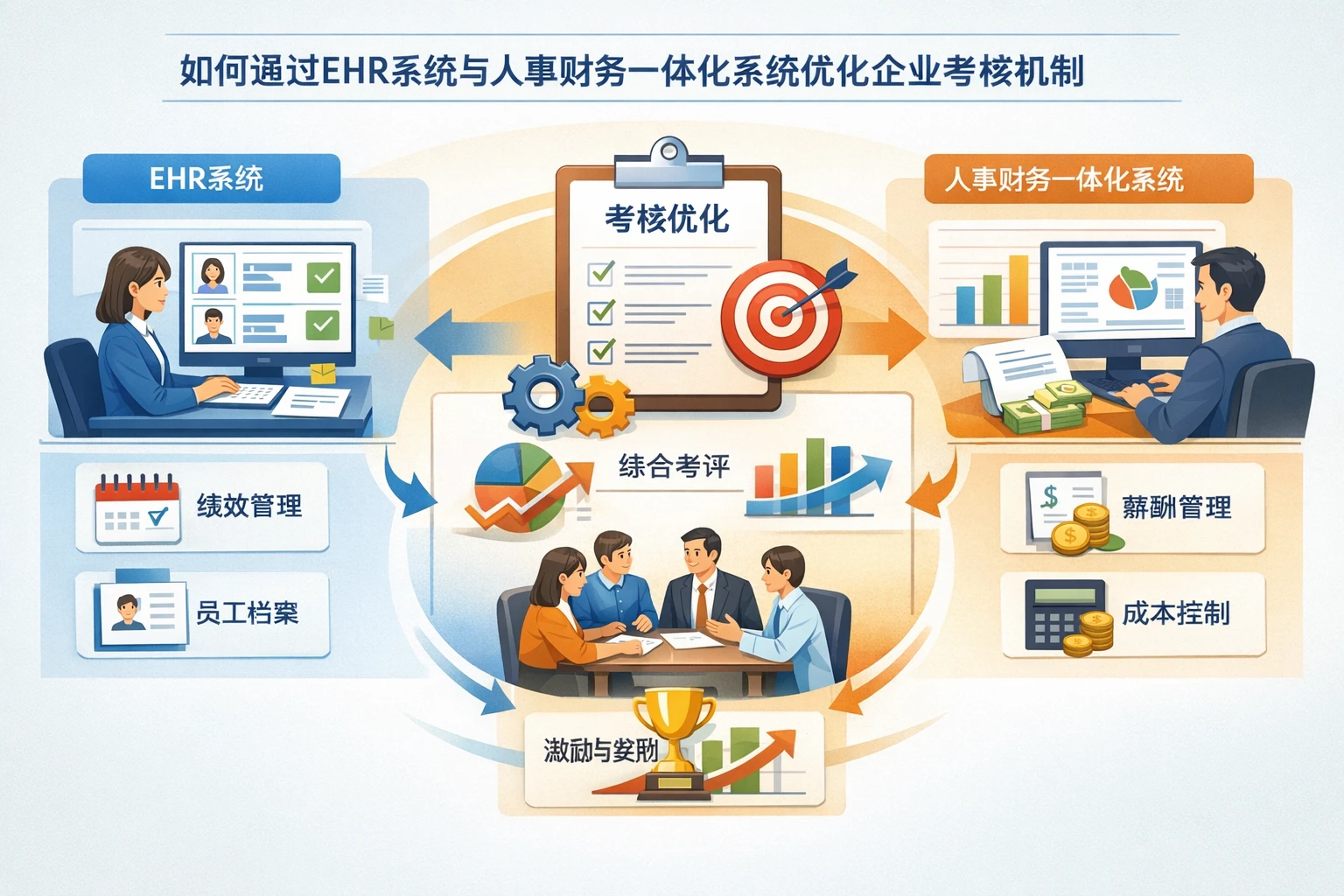 如何通过EHR系统与人事财务一体化系统优化企业考核机制
