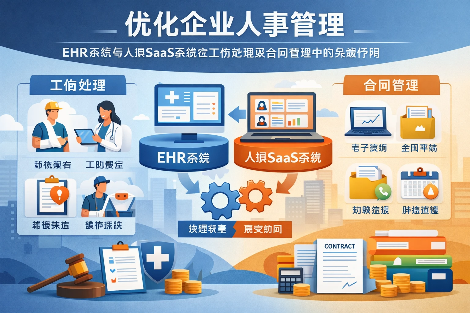 优化企业人事管理：EHR系统与人事SaaS系统在工伤处理及合同管理中的关键作用