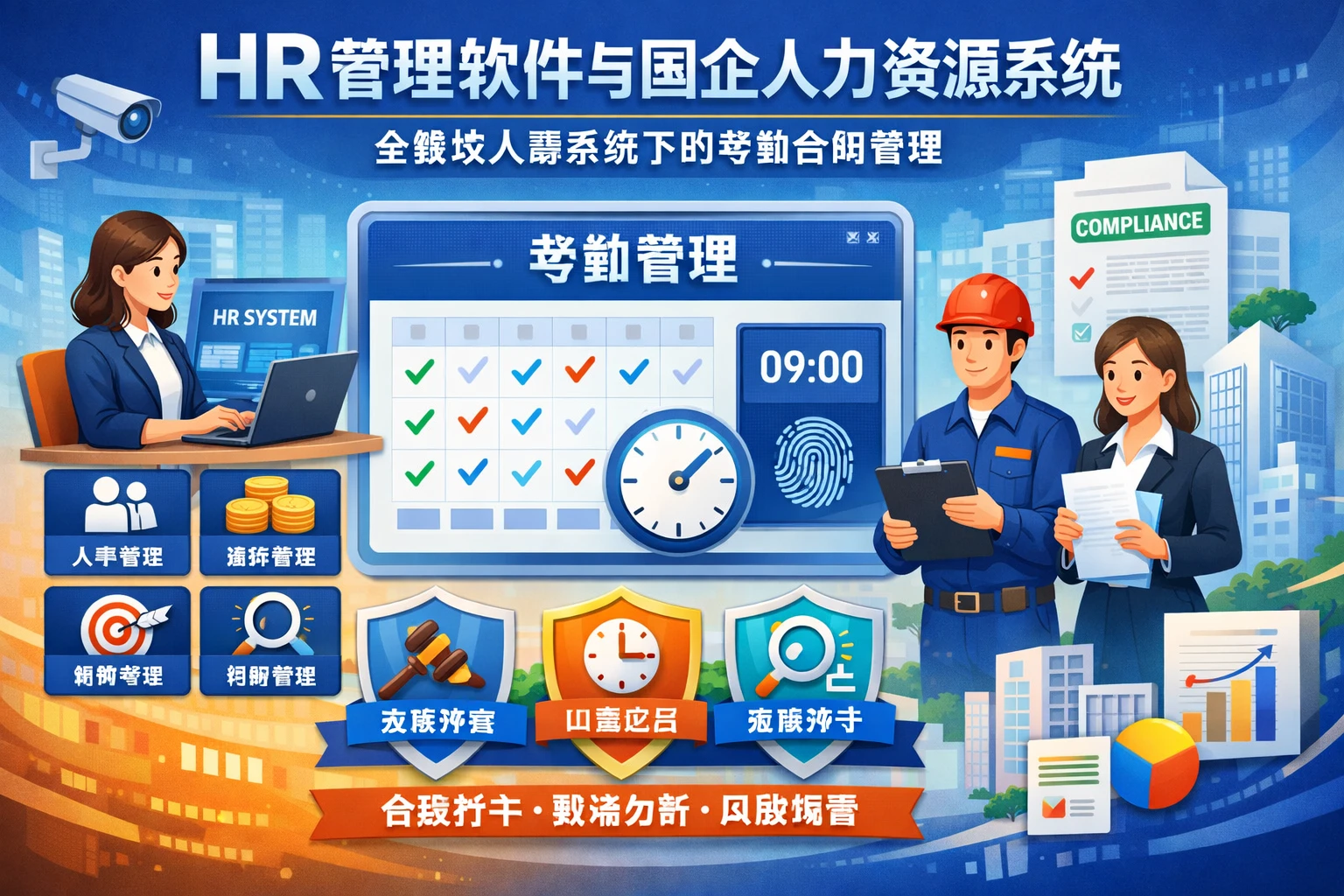 HR管理软件与国企人力资源系统：全模块人事系统下的考勤合规管理