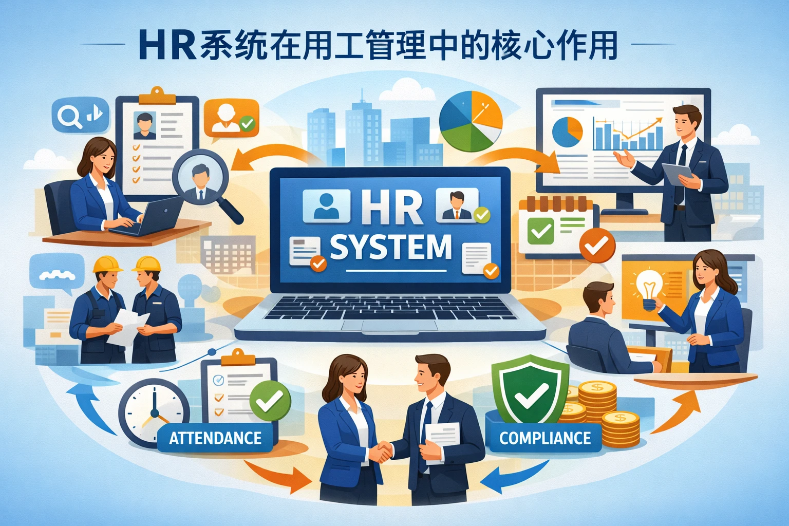 HR系统在用工管理中的核心作用