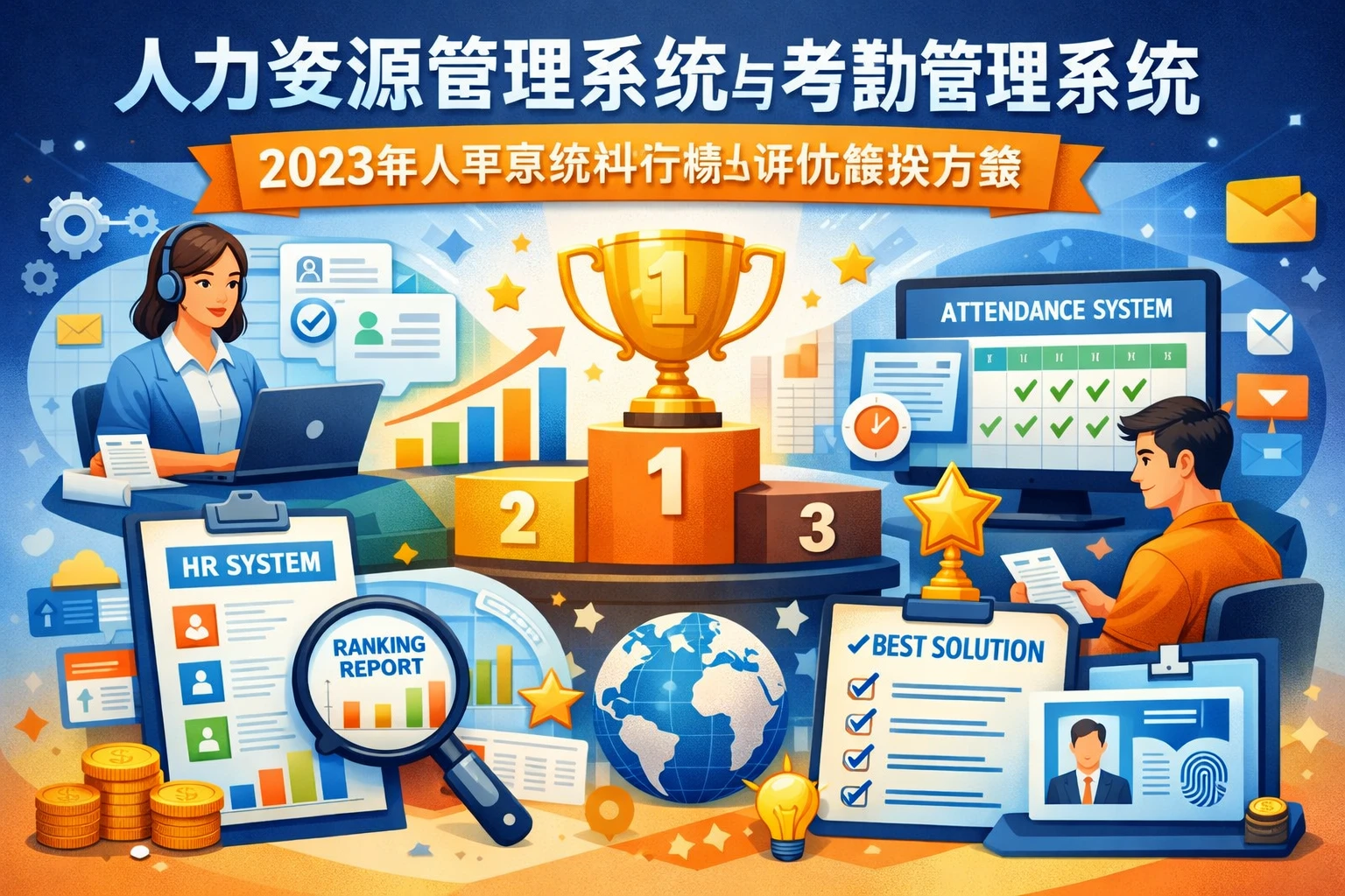 人力资源管理系统与考勤管理系统：2023年人事系统排行榜与评优解决方案