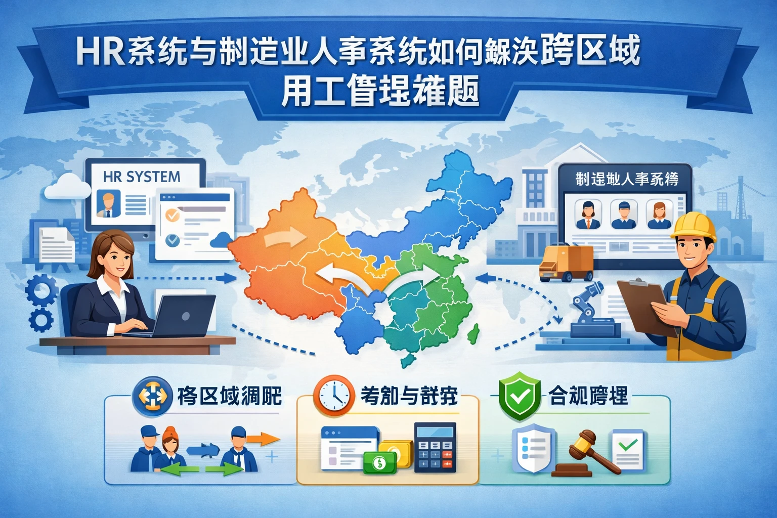 HR系统与制造业人事系统如何解决跨区域用工管理难题