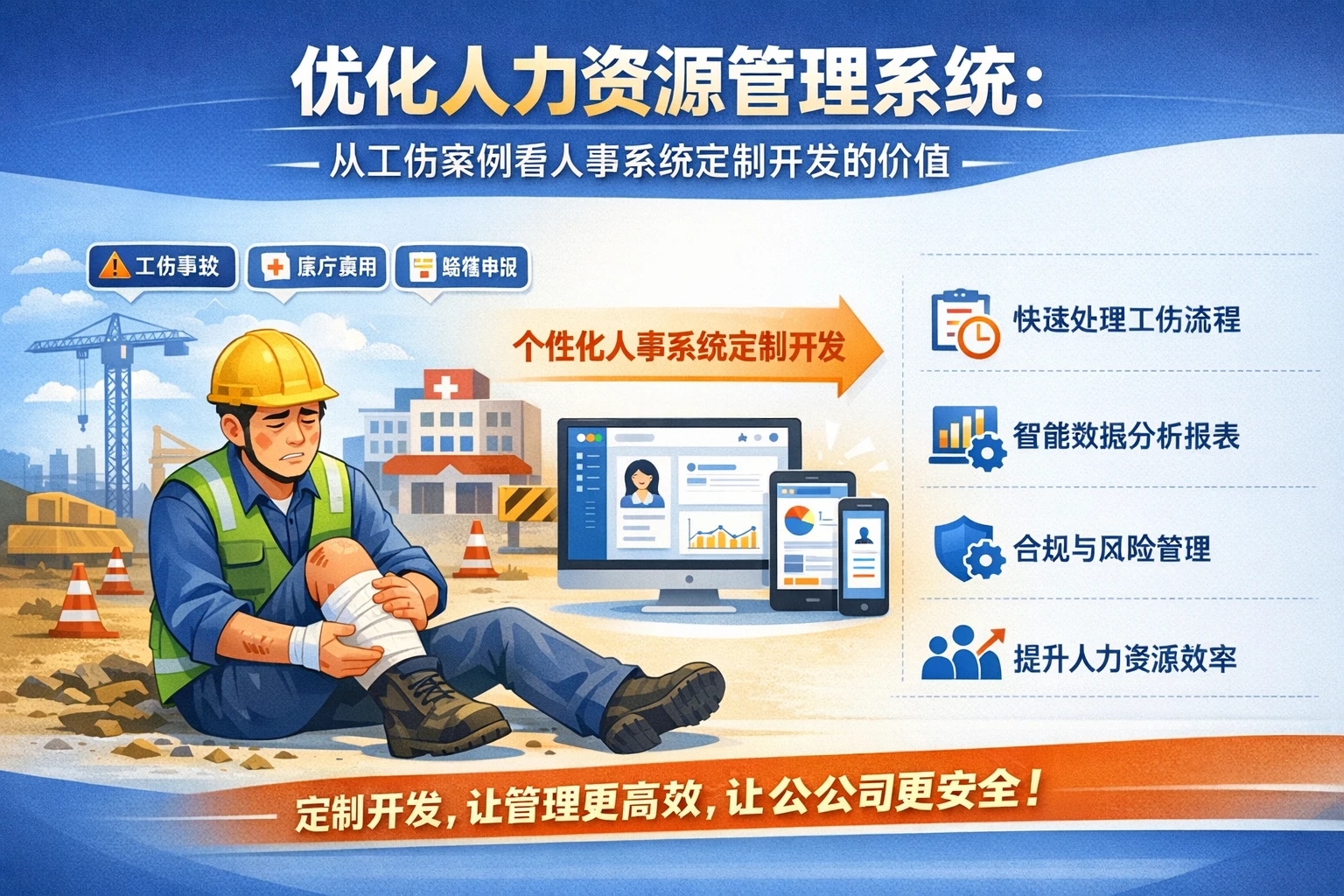 优化人力资源管理系统：从工伤案例看人事系统定制开发的价值