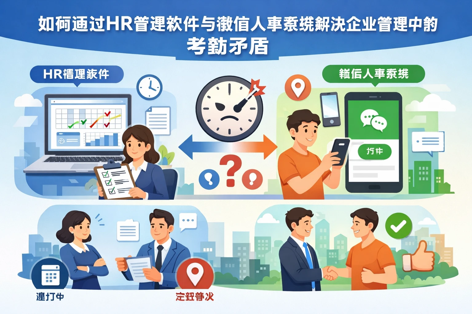 如何通过HR管理软件与微信人事系统解决企业管理中的考勤矛盾