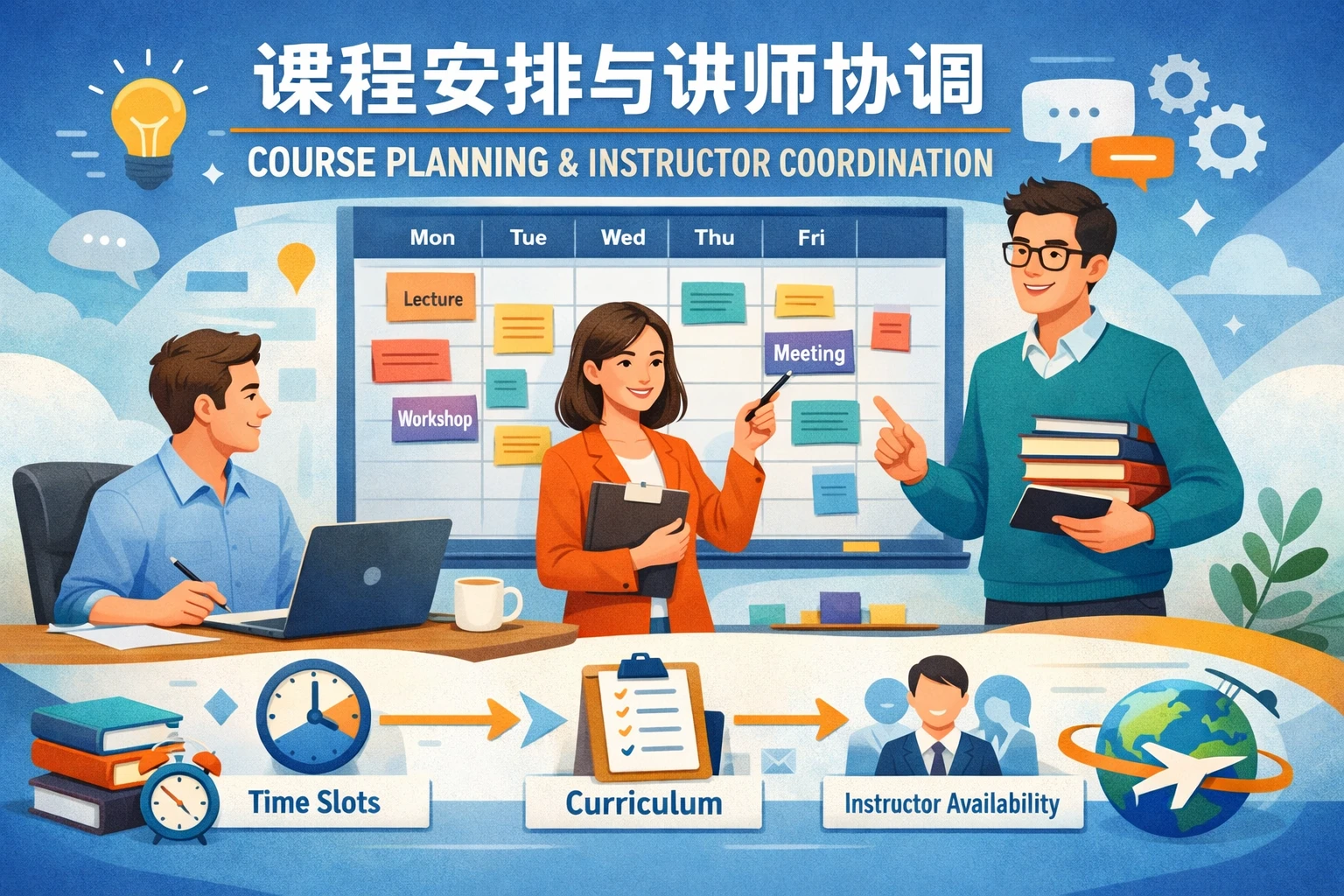 课程安排与讲师协调