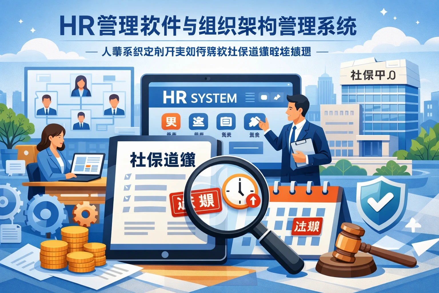 HR管理软件与组织架构管理系统：人事系统定制开发如何解决社保追缴时效难题