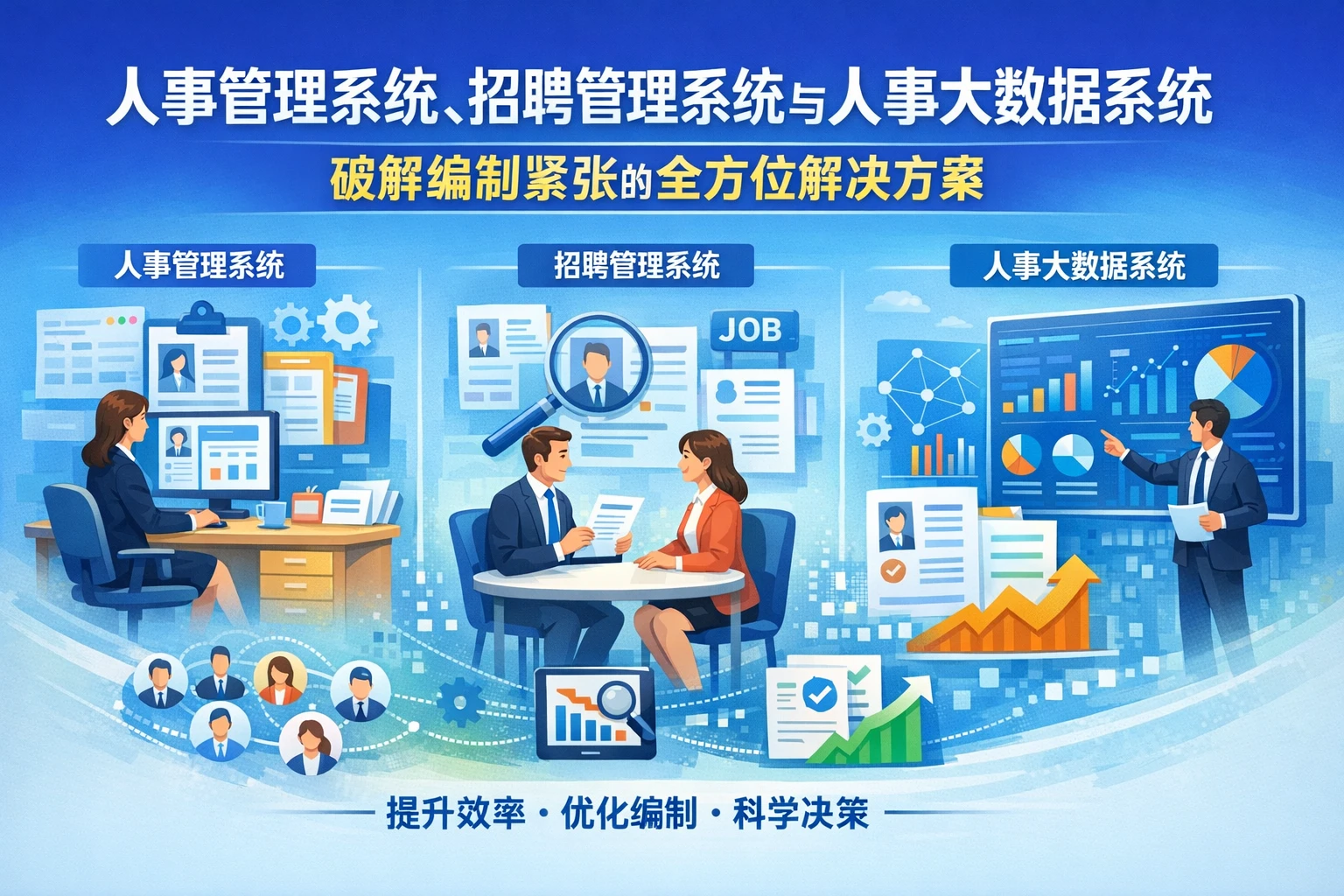 人事管理系统、招聘管理系统与人事大数据系统:破解编制紧张的全方位解决方案
