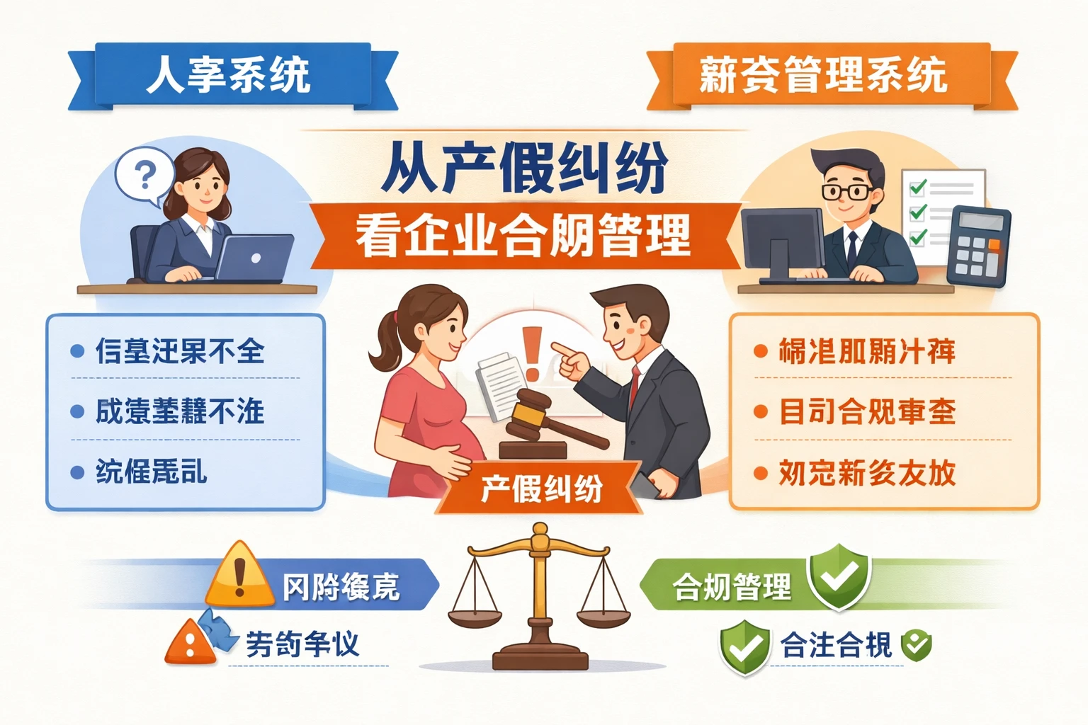 人事系统与薪资管理系统对比：从产假纠纷看企业合规管理