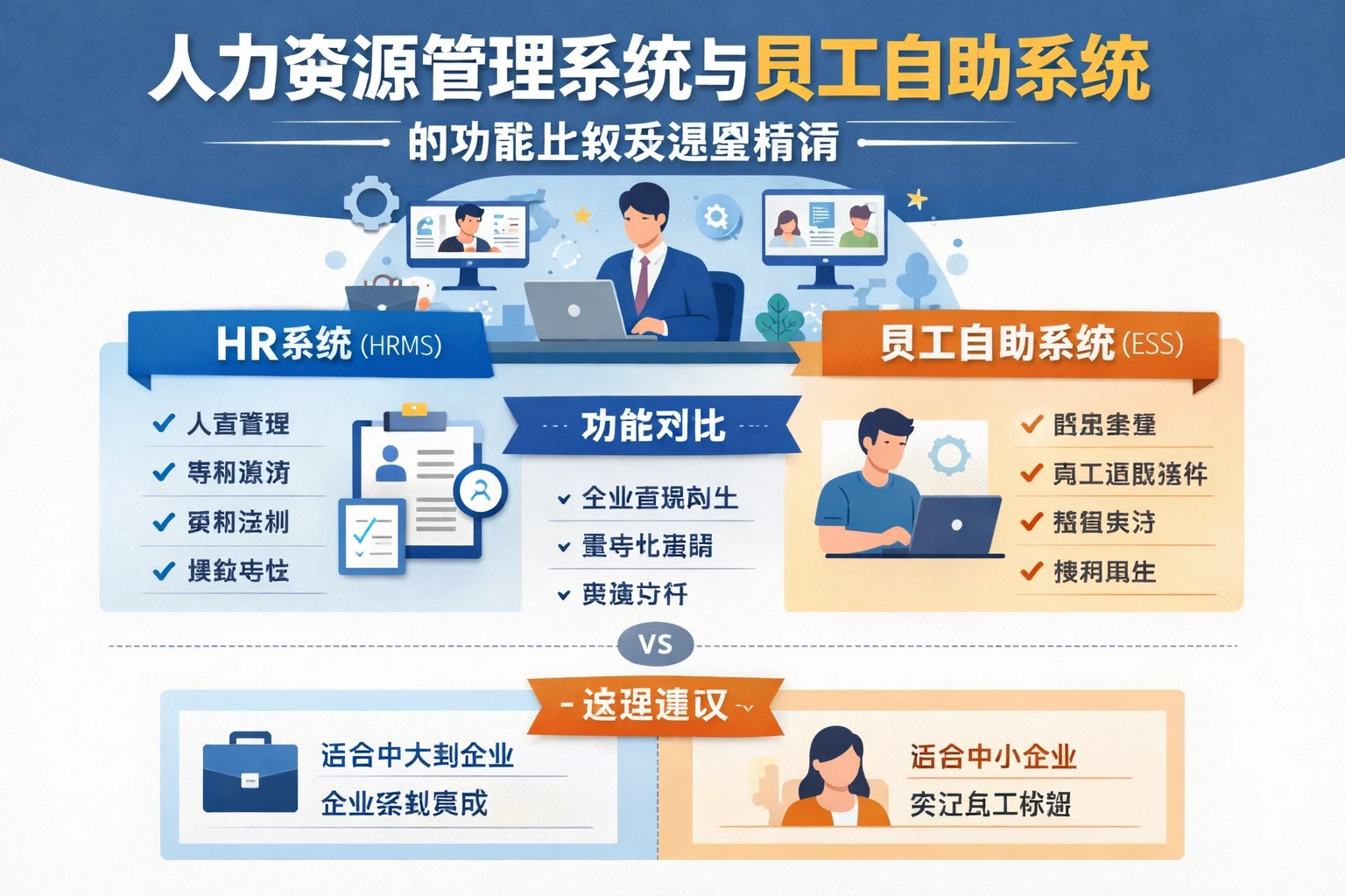 人力资源管理系统与员工自助系统的功能比较及选型指南