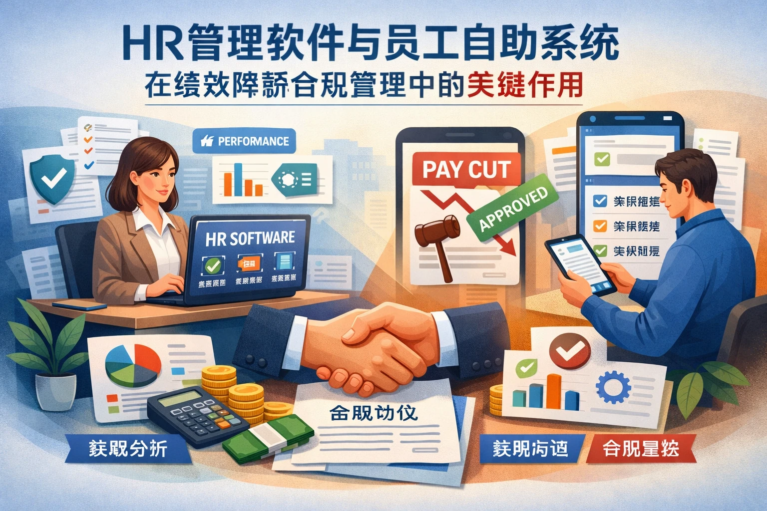 HR管理软件与员工自助系统在绩效降薪合规管理中的关键作用