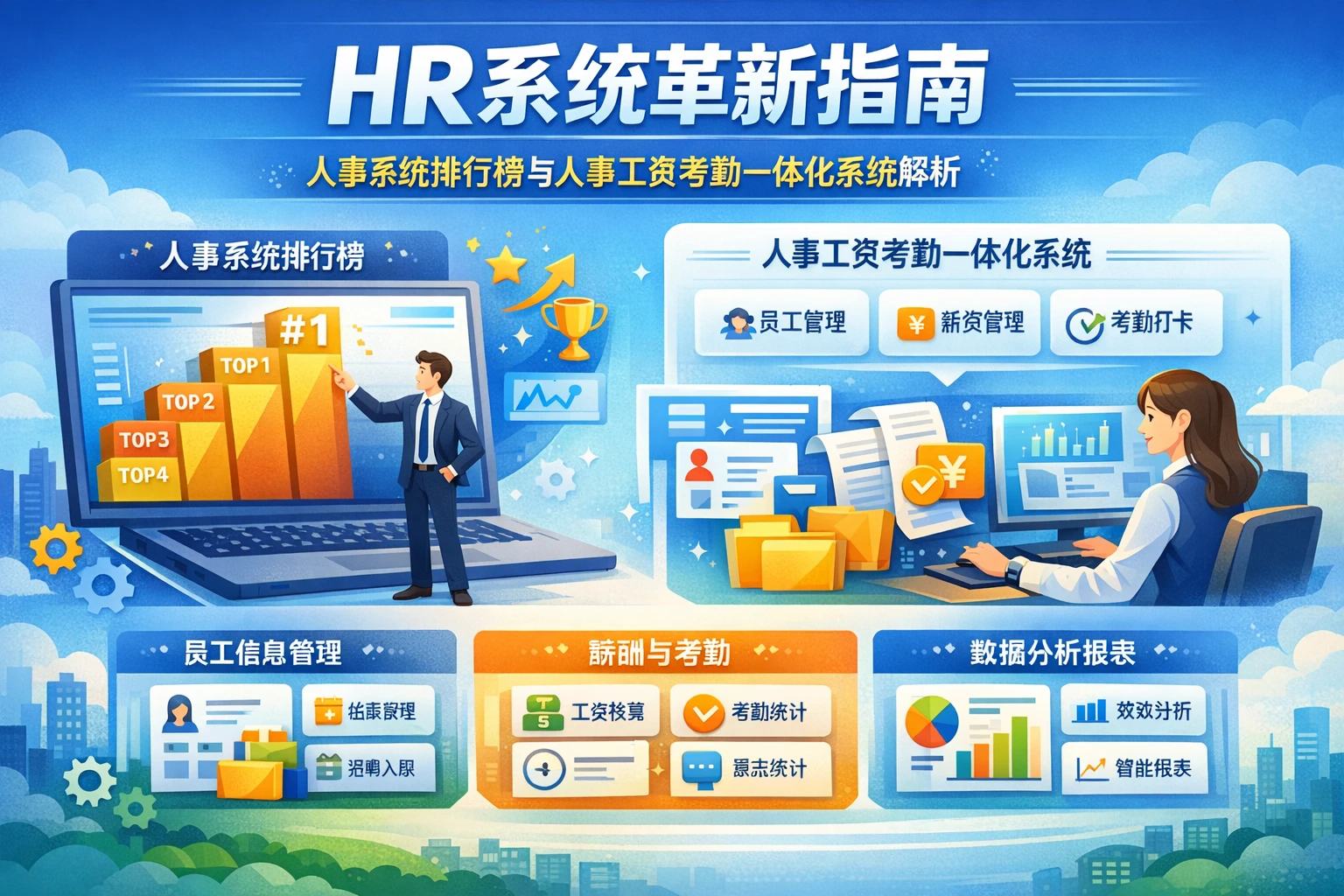 HR系统革新指南：人事系统排行榜与人事工资考勤一体化系统解析
