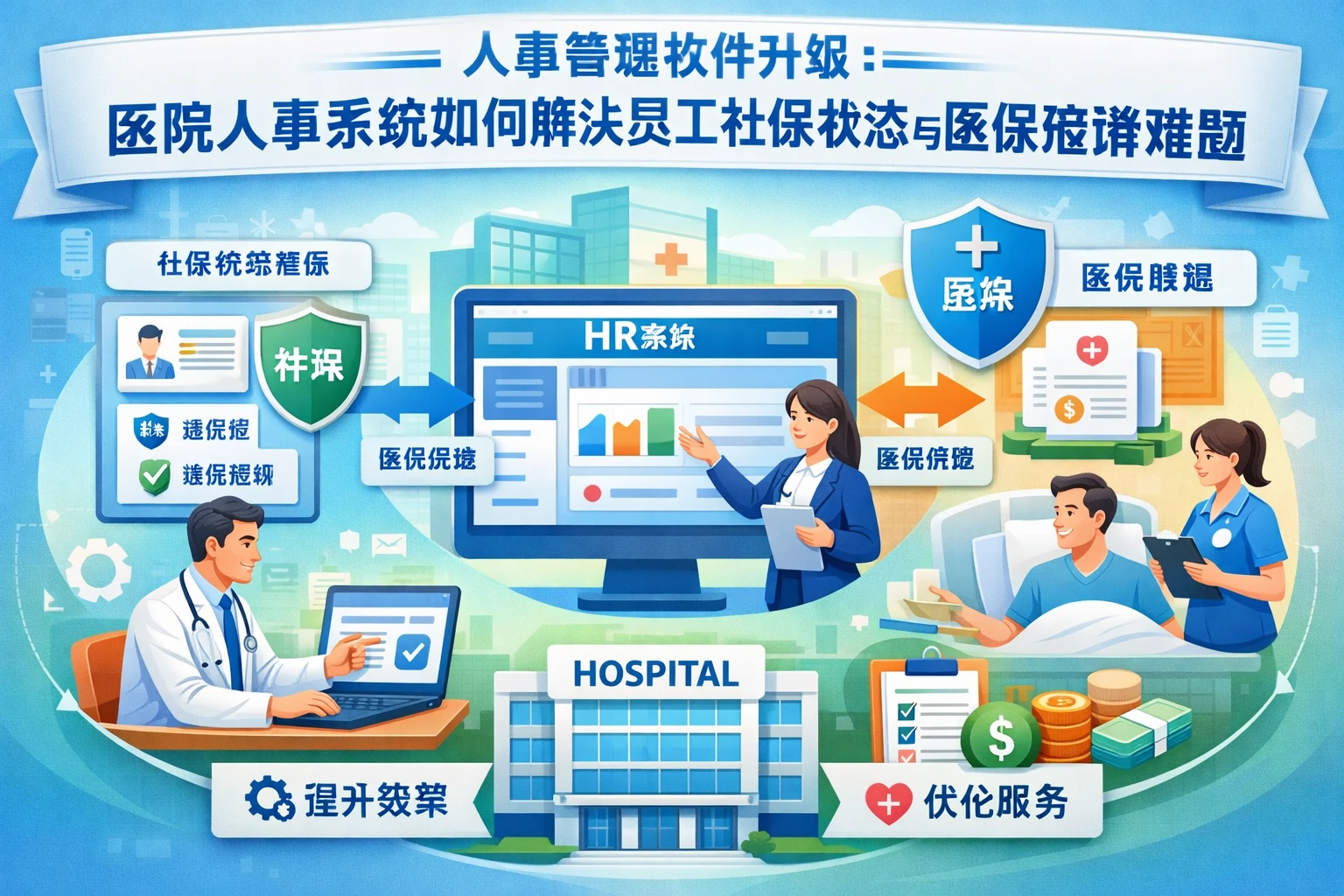 人事管理软件升级：医院人事系统如何解决员工社保状态与医保报销难题