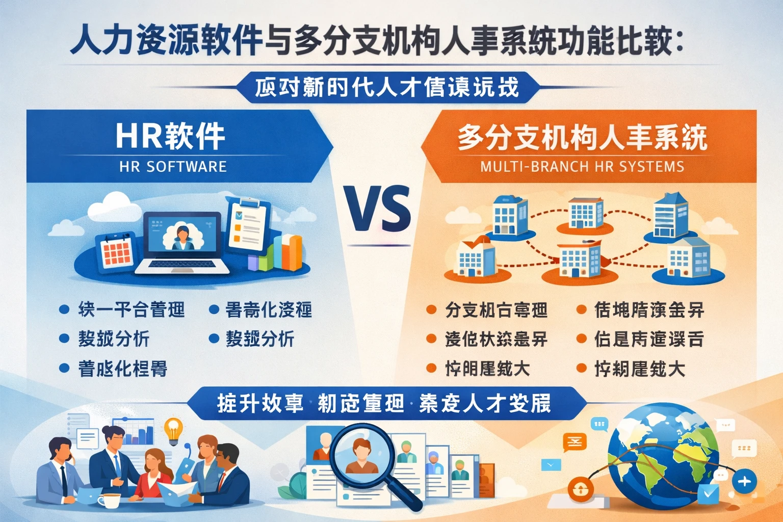 人力资源软件与多分支机构人事系统功能比较：应对新时代人才管理挑战