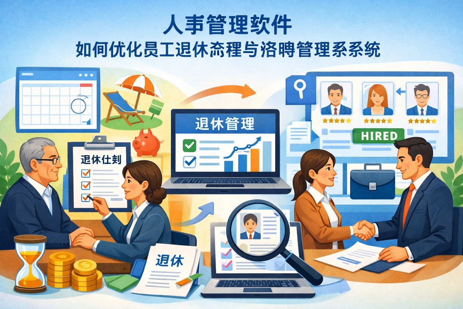 人事管理软件如何优化员工退休流程与招聘管理系统