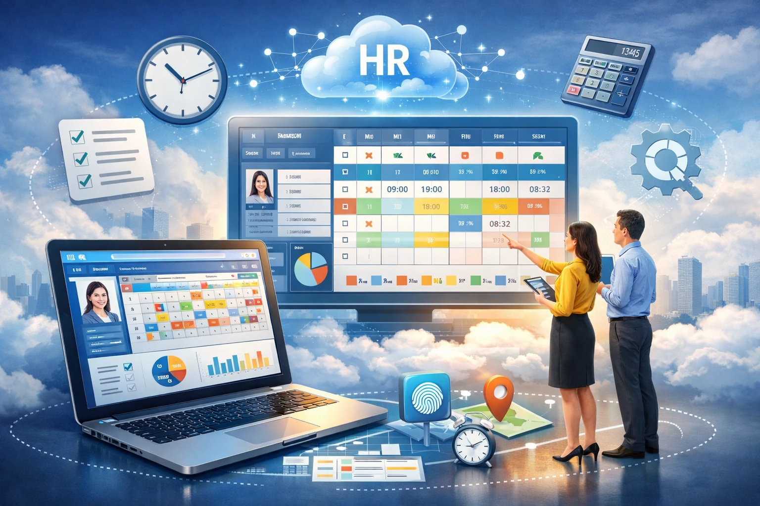 智能人事管理软件与人力资源云系统:考勤排班系统的精准计算与应用
