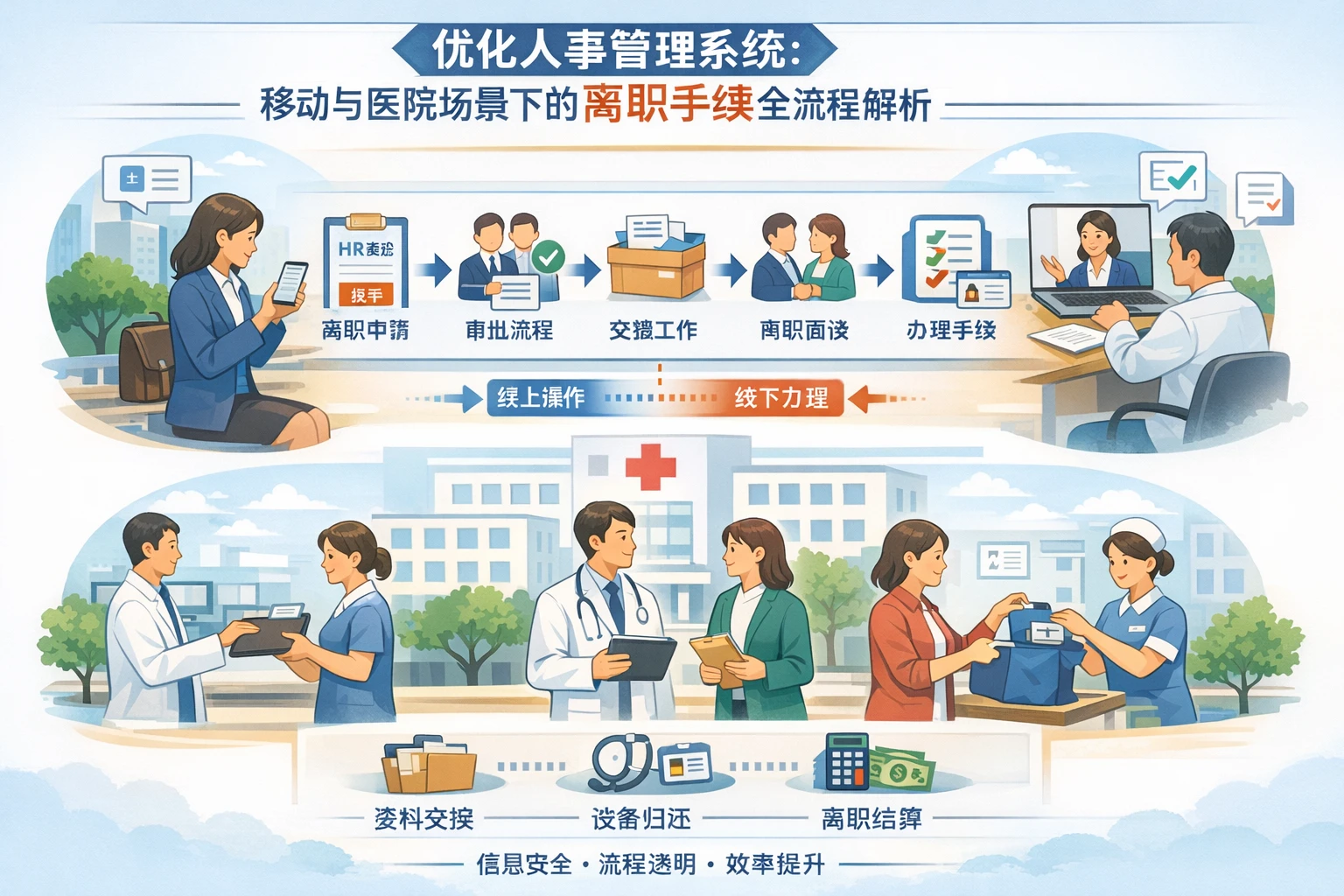 优化人事管理系统：移动与医院场景下的离职手续全流程解析