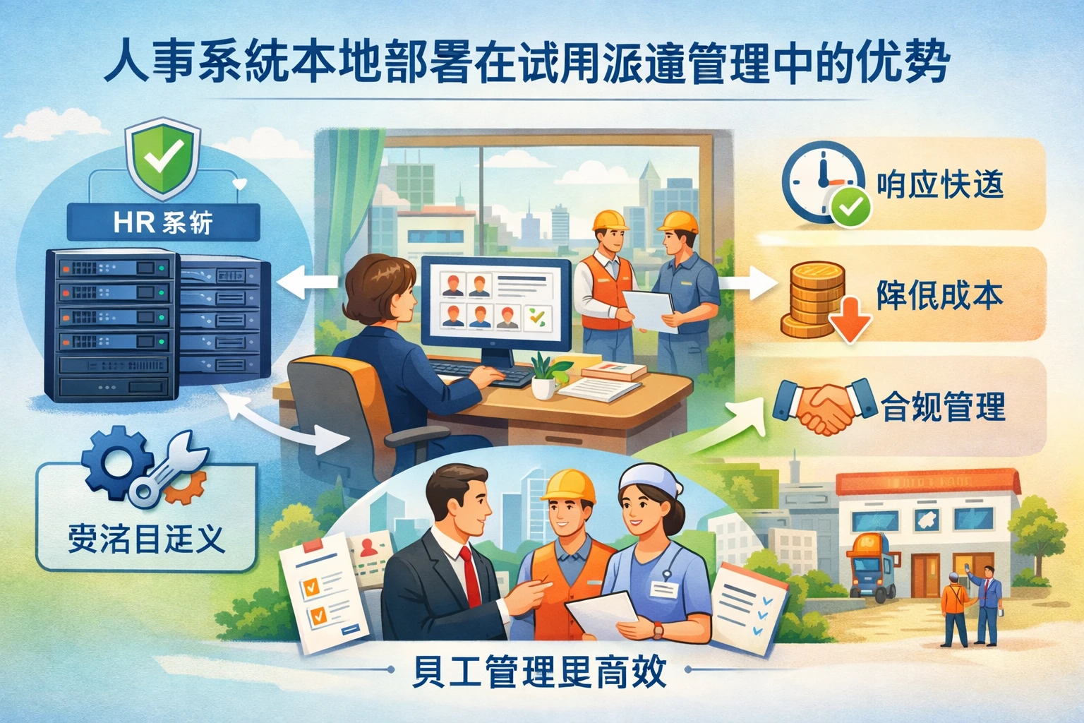 人事系统本地部署在试用派遣管理中的优势