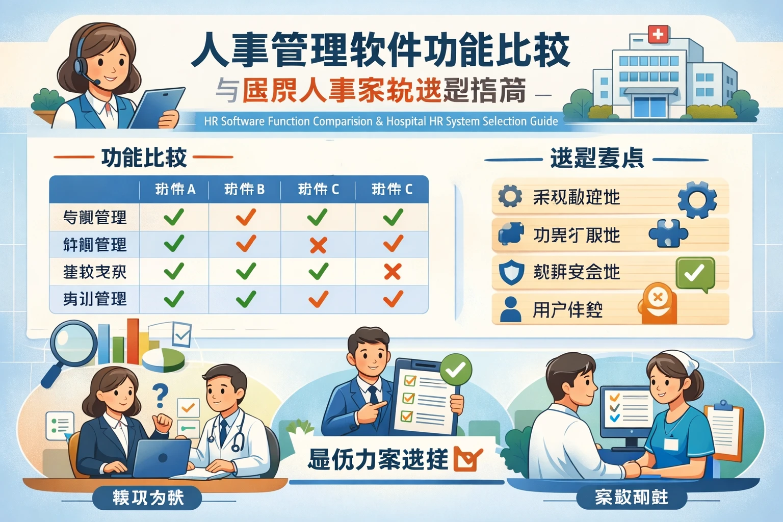 人事管理软件功能比较与医院人事系统选型指南