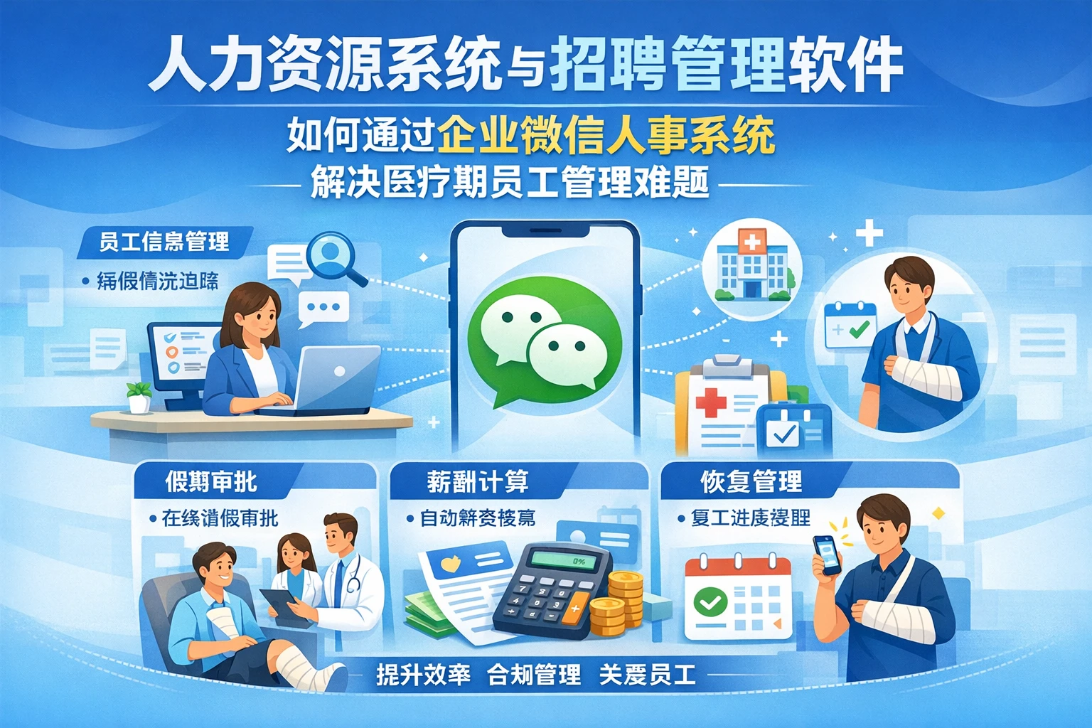 人力资源系统与招聘管理软件如何通过企业微信人事系统解决医疗期员工管理难题