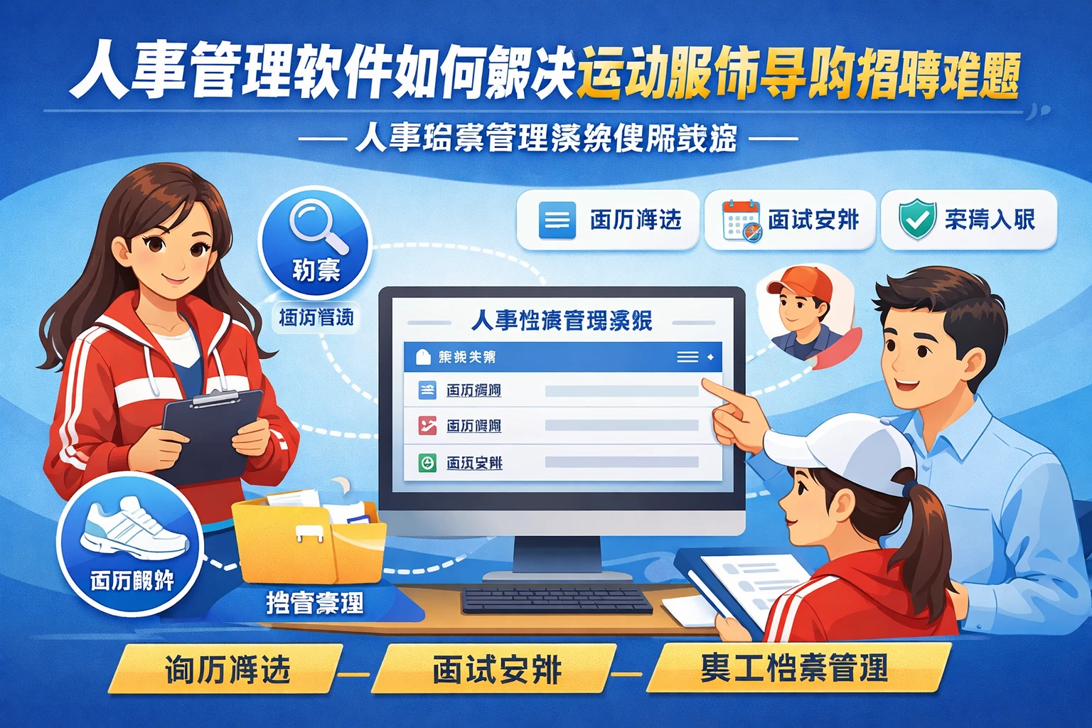 人事管理软件如何解决运动服饰导购招聘难题——人事档案管理系统使用教程