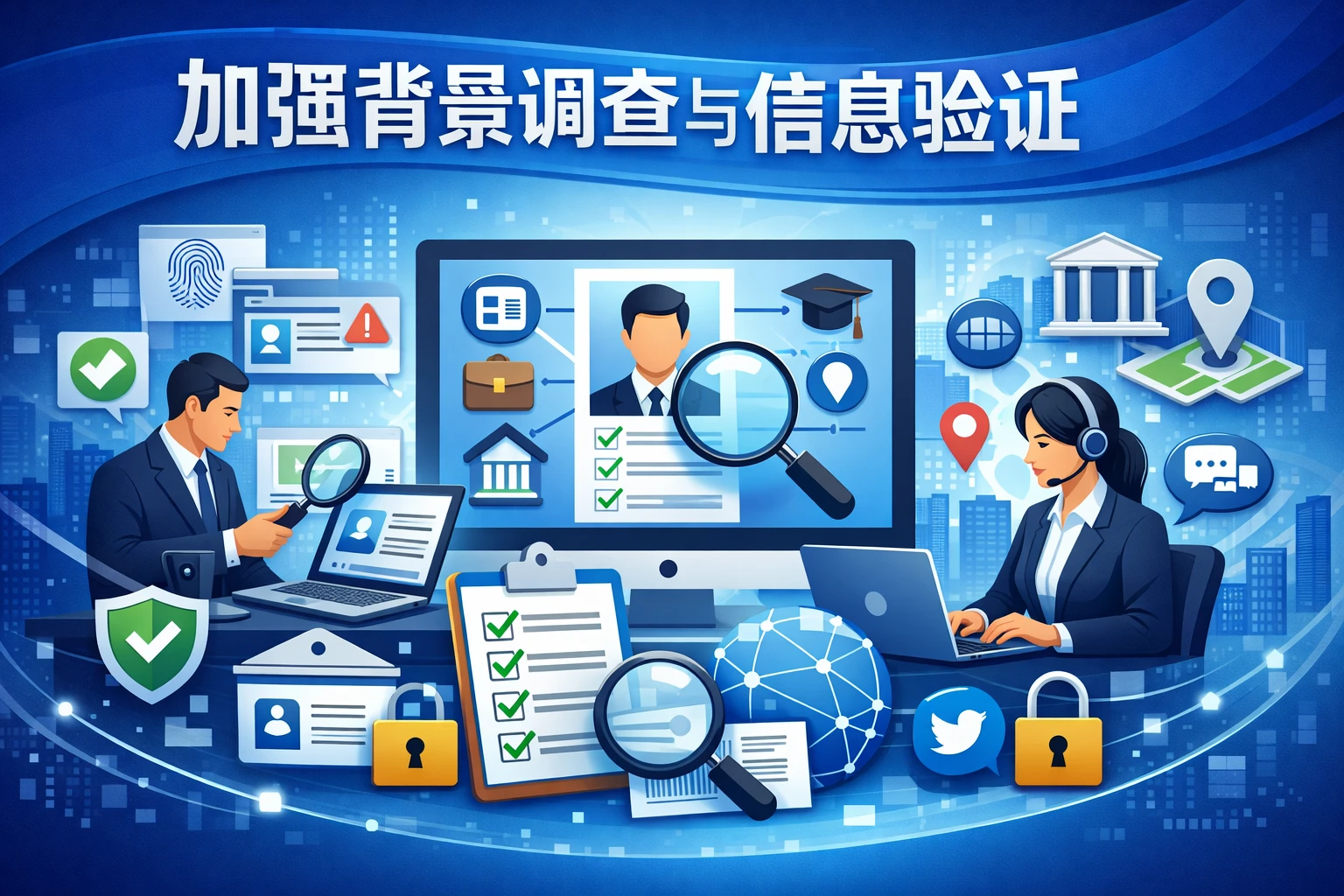 加强背景调查与信息验证