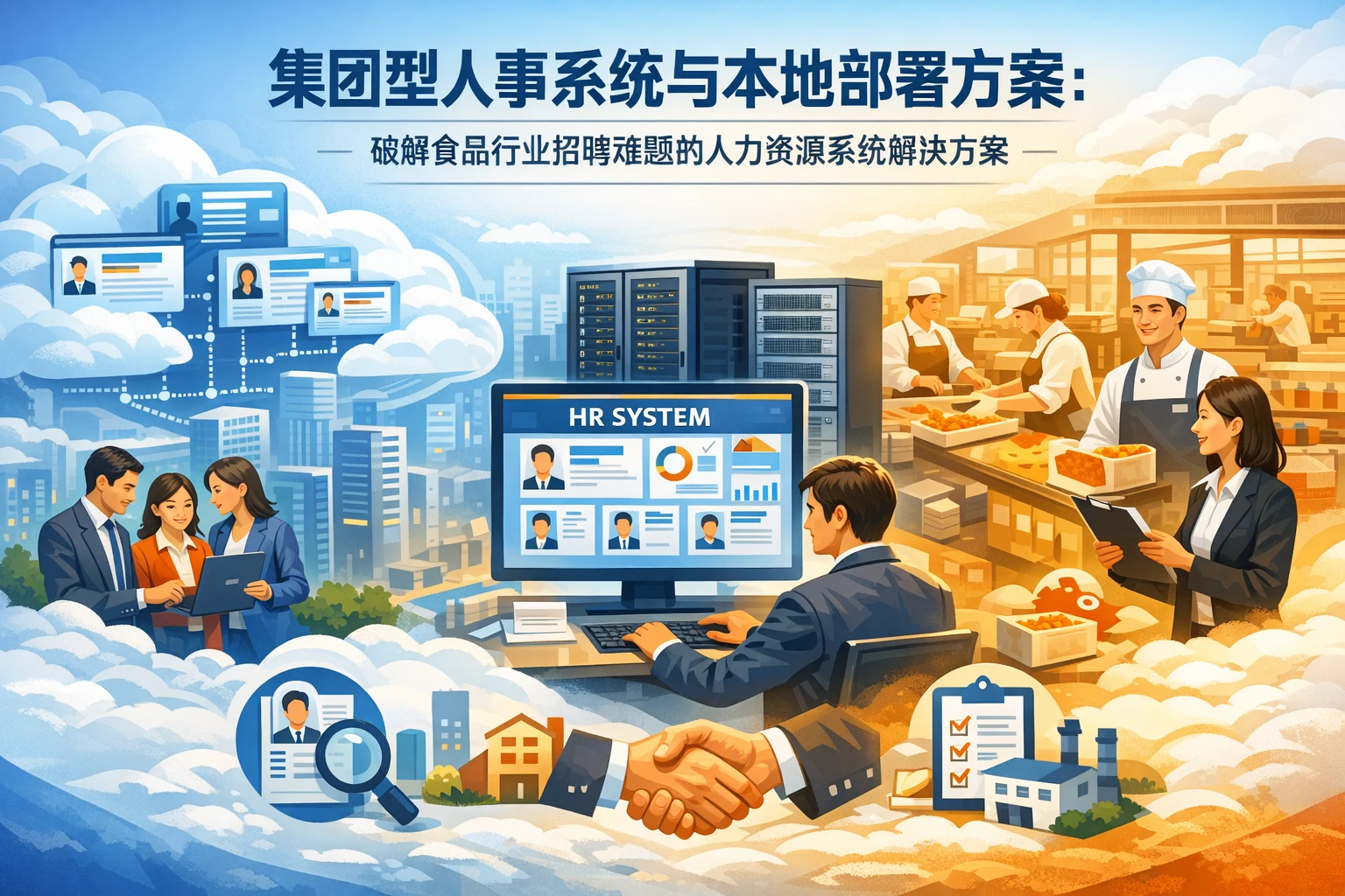 集团型人事系统与本地部署方案：破解食品行业招聘难题的人力资源系统解决方案