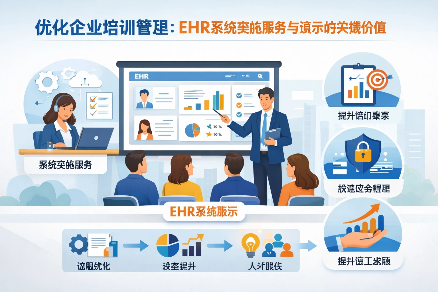 优化企业培训管理:EHR系统实施服务与演示的关键价值