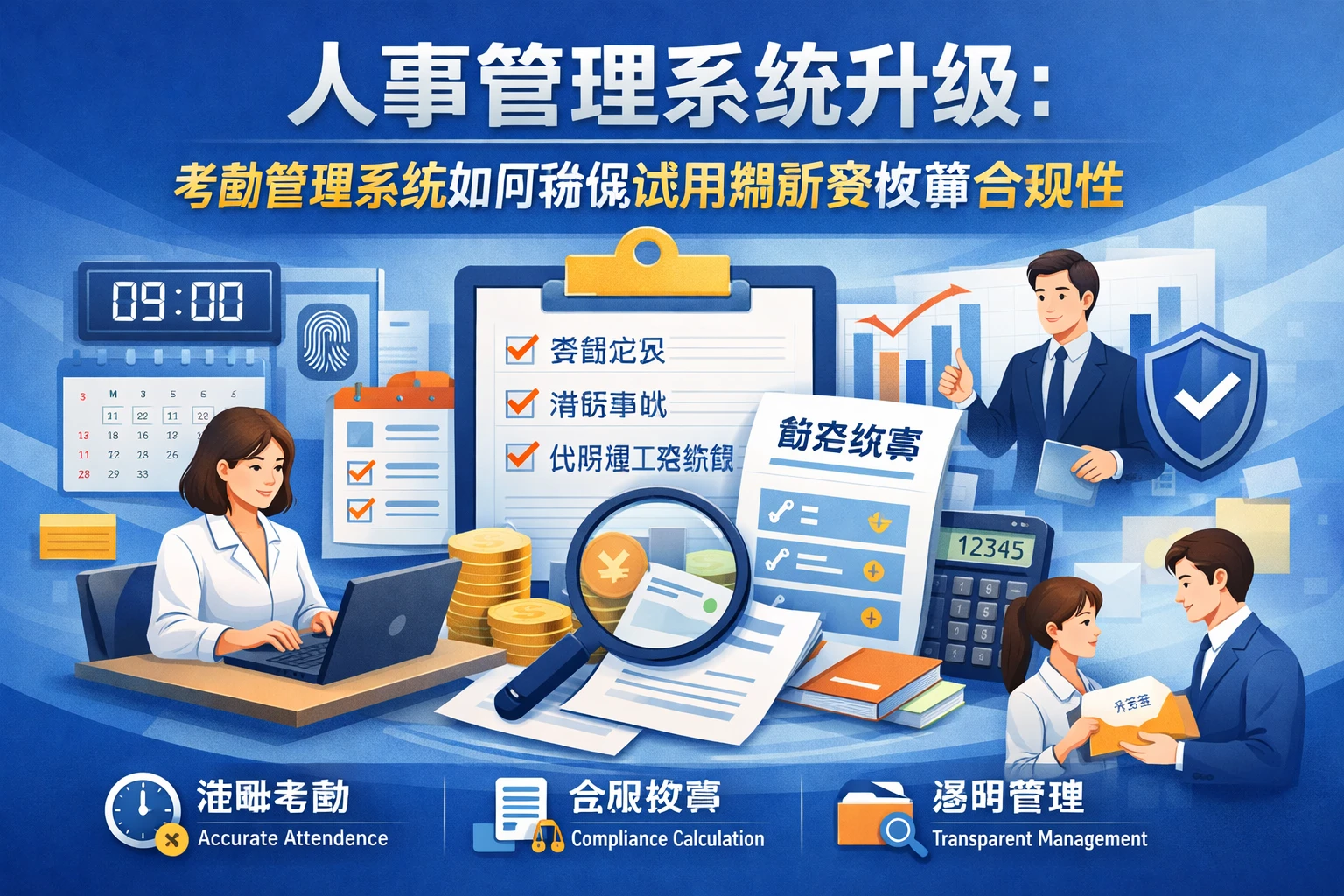 人事管理系统升级：考勤管理系统如何确保试用期薪资核算合规性