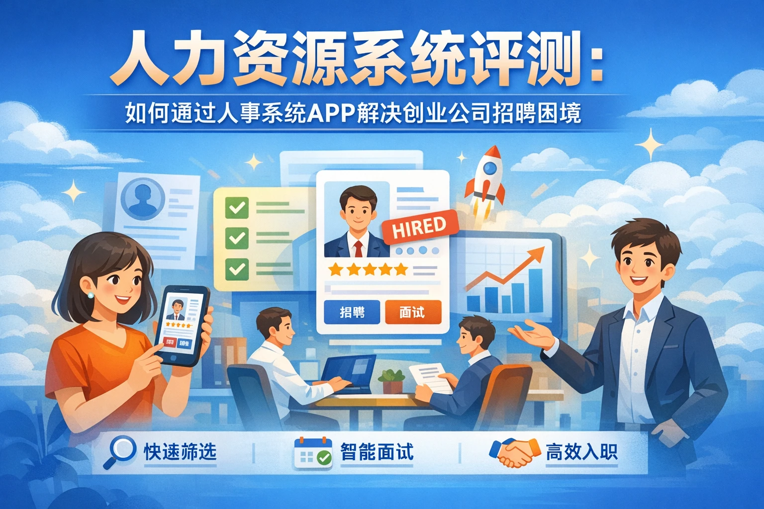 人力资源系统评测：如何通过人事系统APP解决创业公司招聘困境