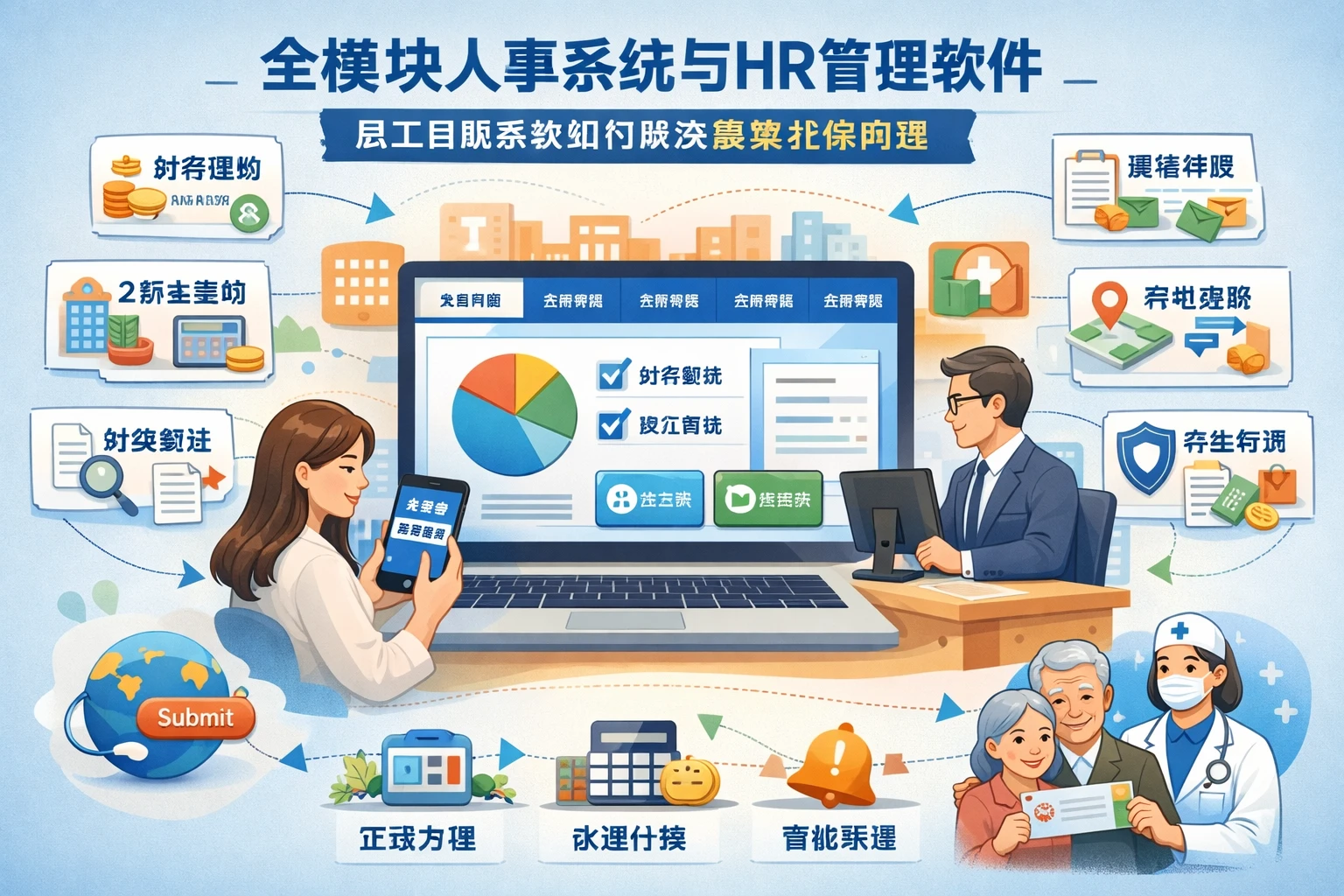 全模块人事系统与HR管理软件：员工自助系统如何解决复杂社保问题