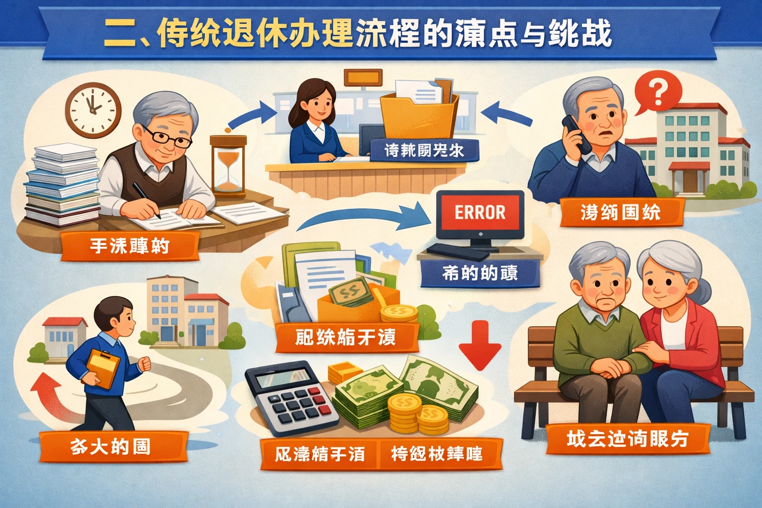 二、传统退休办理流程的痛点与挑战