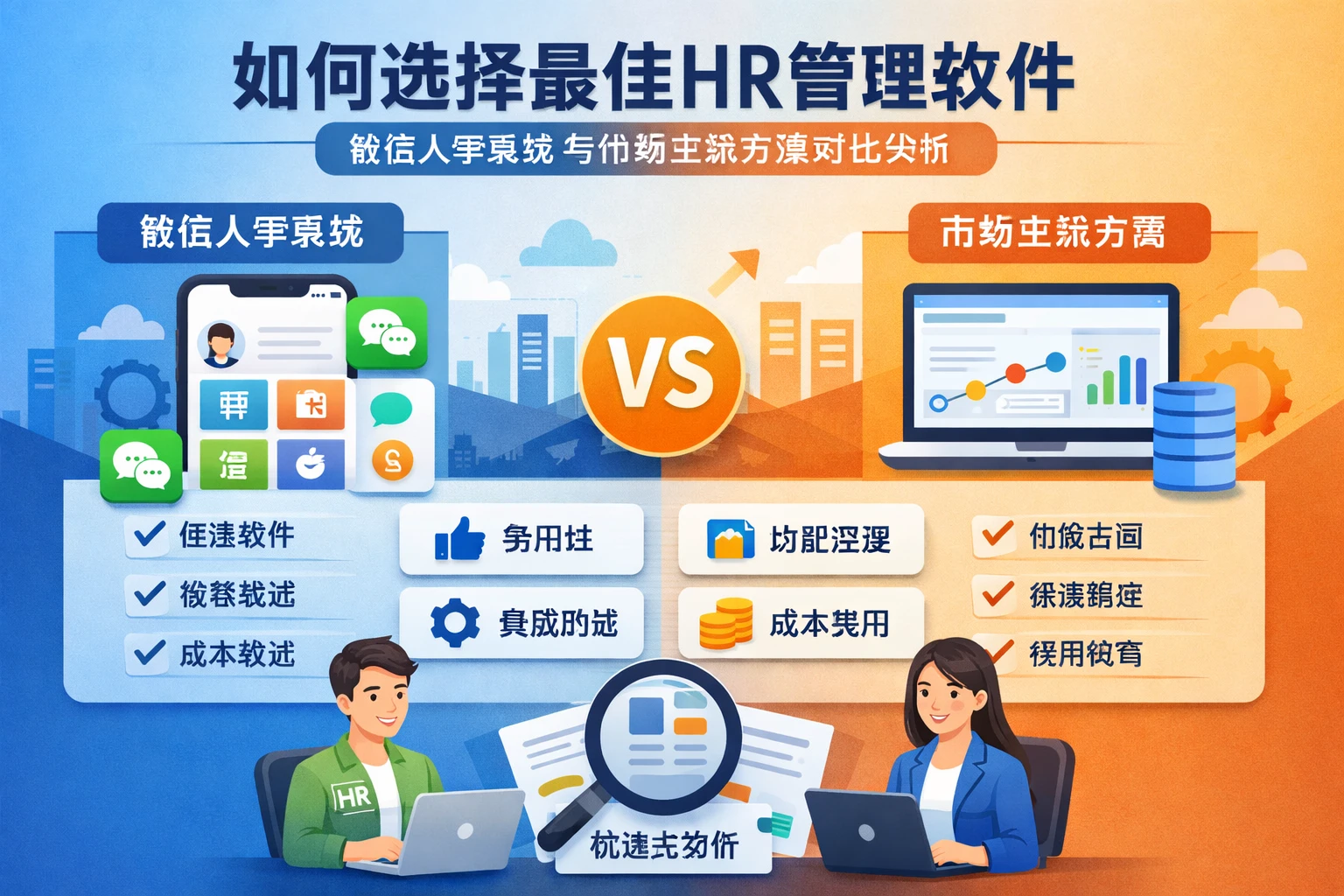 如何选择最佳HR管理软件：微信人事系统与市场主流方案对比分析