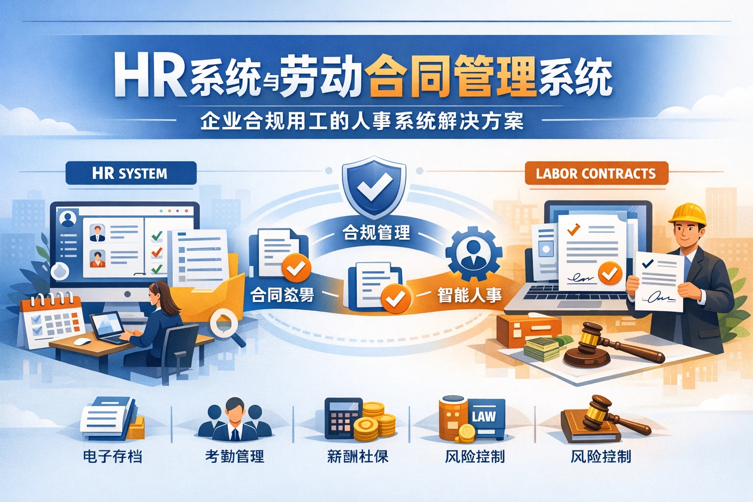 HR系统与劳动合同管理系统:企业合规用工的人事系统解决方案