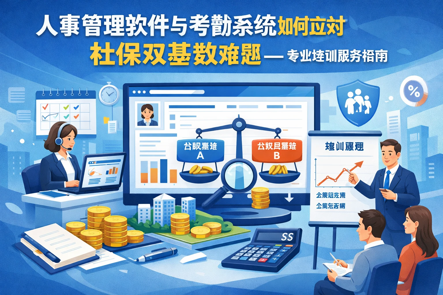 人事管理软件与考勤系统如何应对社保双基数难题——专业培训服务指南
