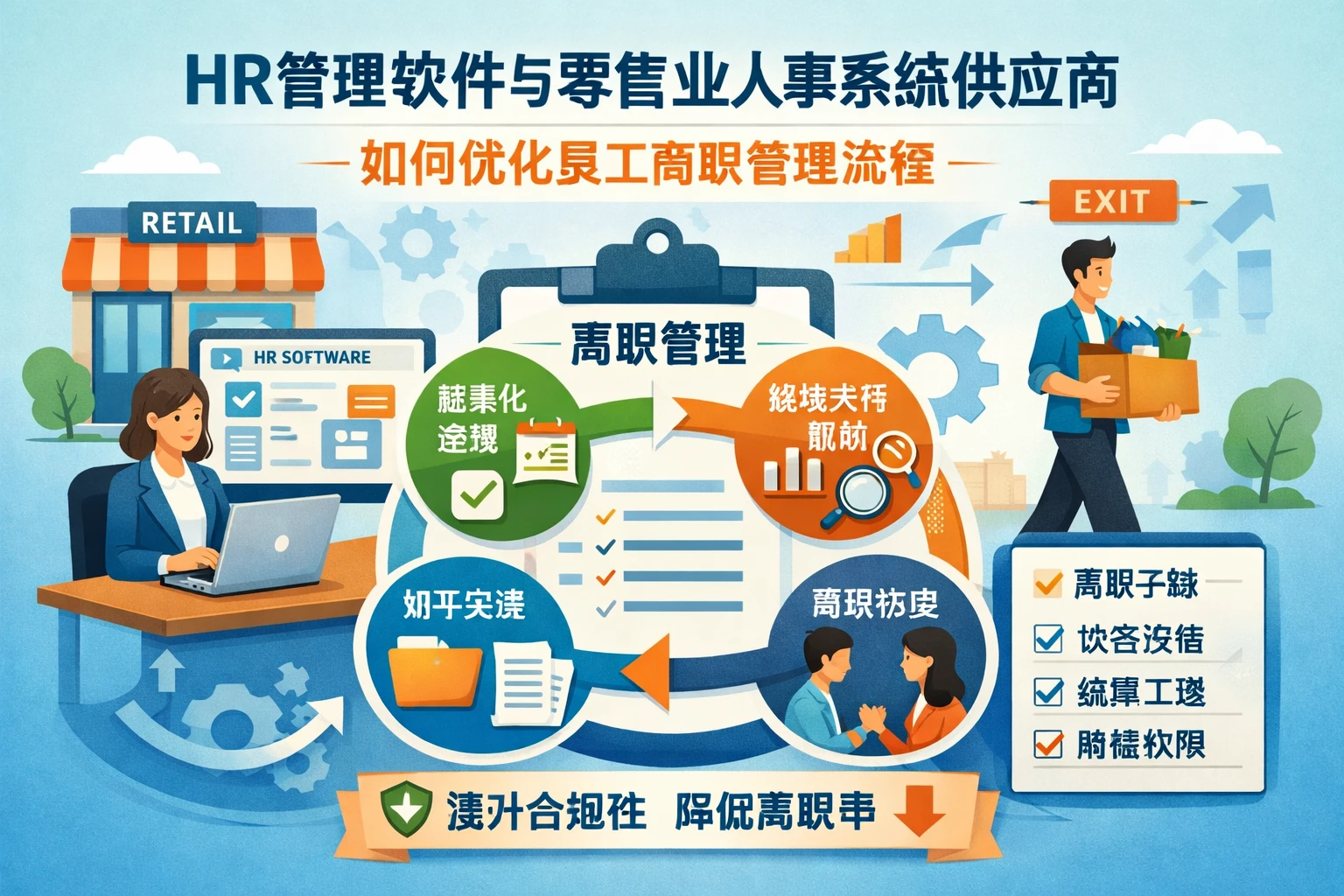 HR管理软件与零售业人事系统供应商如何优化员工离职管理流程