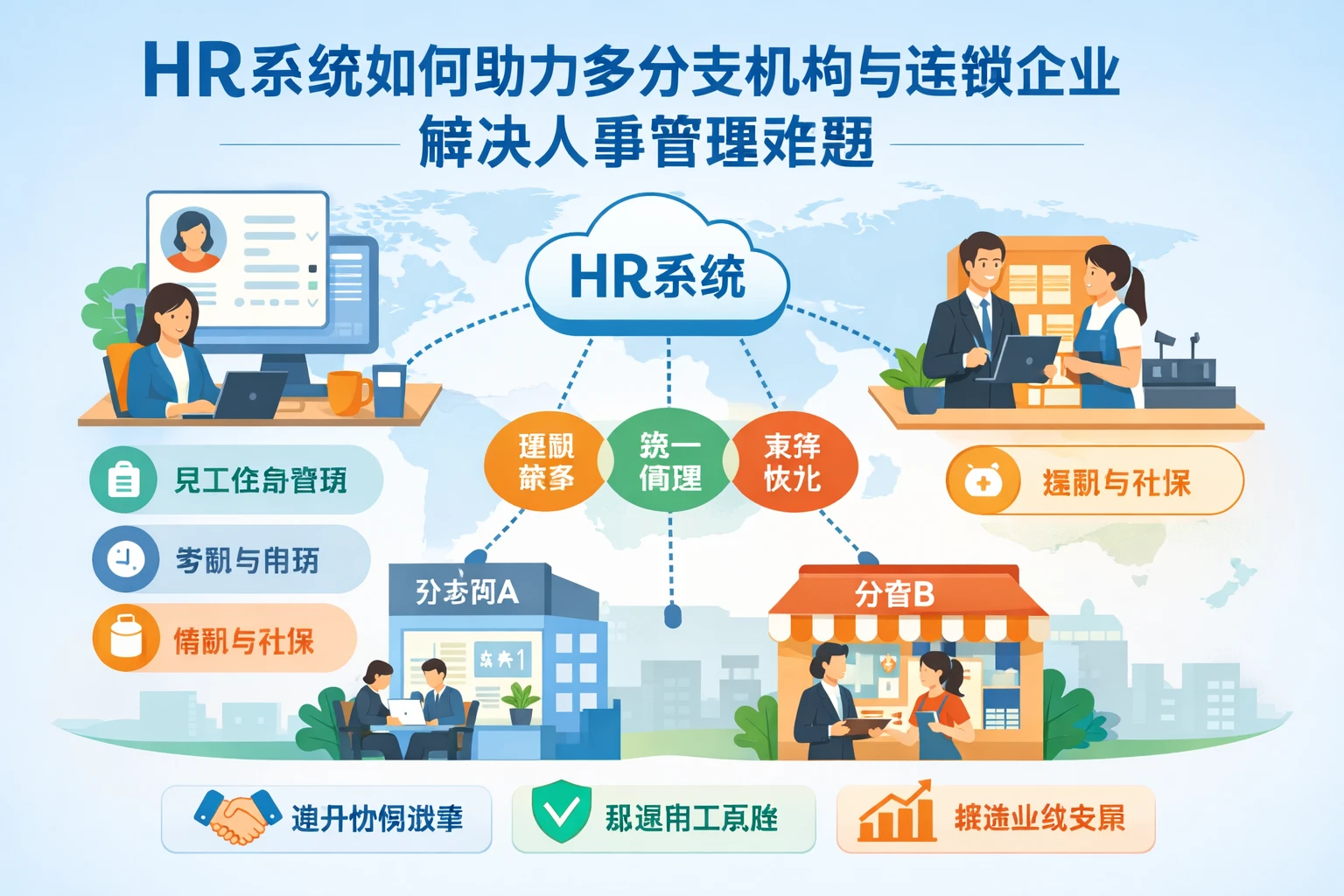 HR系统如何助力多分支机构与连锁企业解决人事管理难题