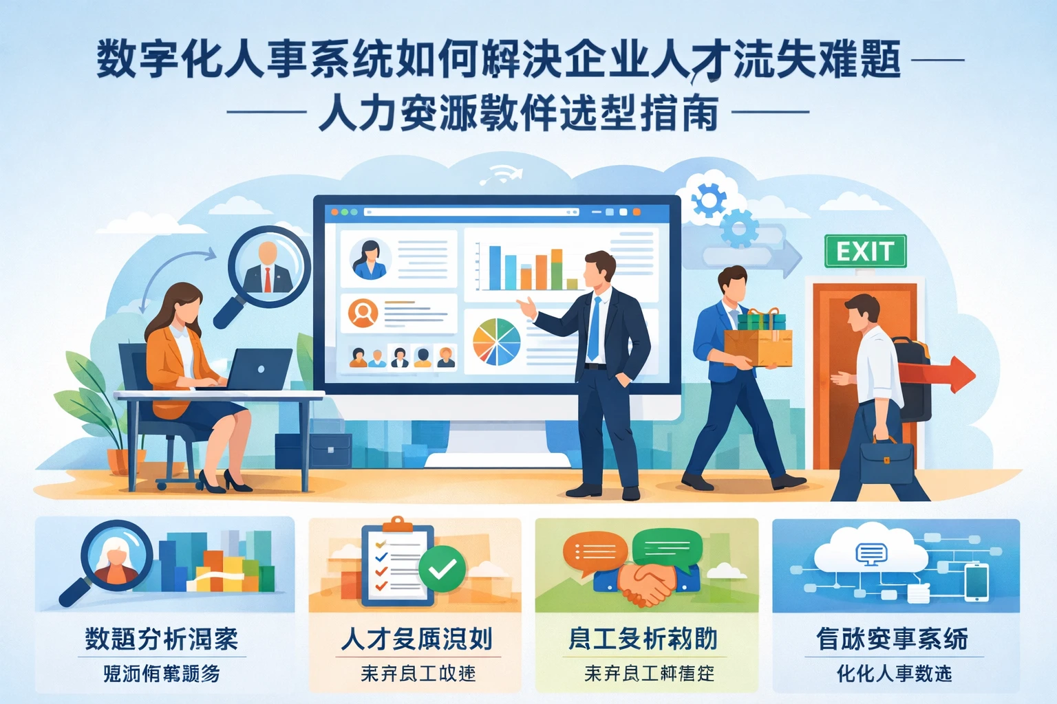 数字化人事系统如何解决企业人才流失难题——人力资源软件选型指南