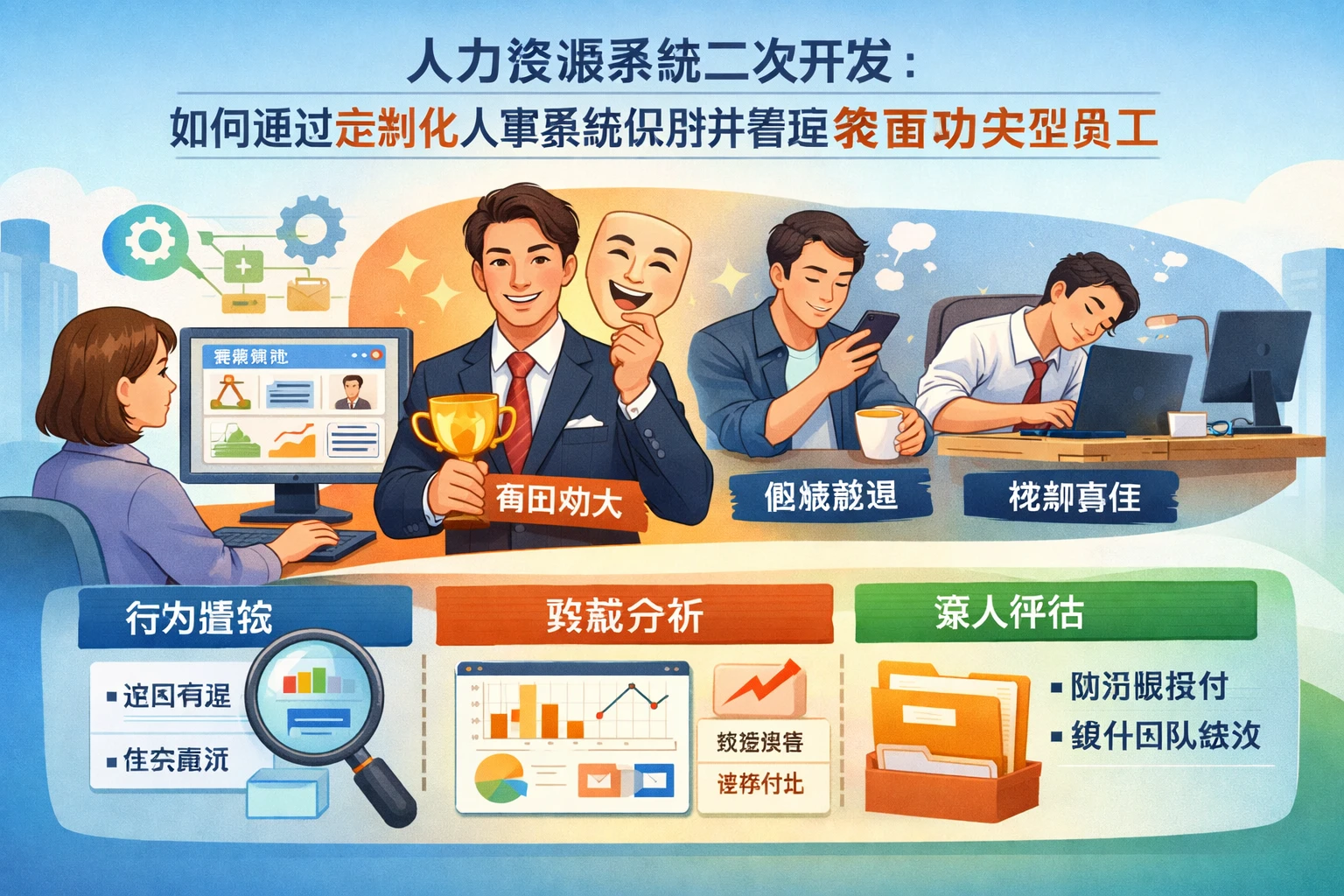 人力资源系统二次开发：如何通过定制化人事系统识别并管理表面功夫型员工